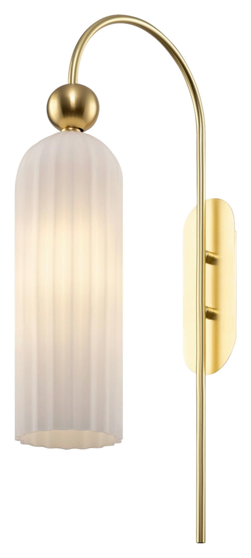 Wandleuchte Antic Weiß/Gold max. 40 Watt - Goldfarben/Weiß, Glas/Metall (10/53,5/23,5cm) - MAYTONI
