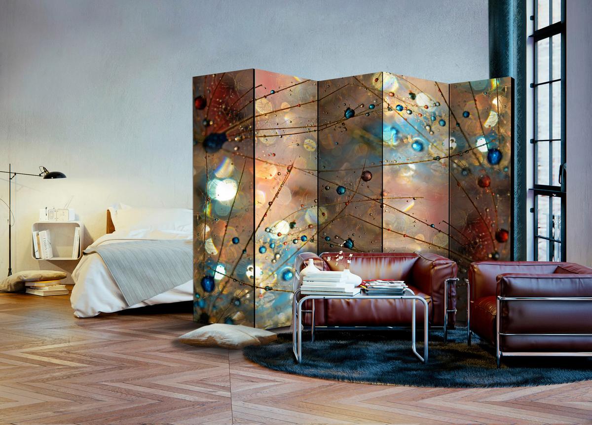 Paravan Magical World I, 5-Delni, Dvostranski - večbarvno, Basics, tekstil/les (225/172/3cm) - artgeist