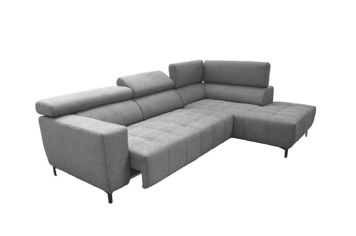 Ugaona Garnitura Tarragona - siva/crna, Moderno, tekstil (295/201cm) - Premium Living