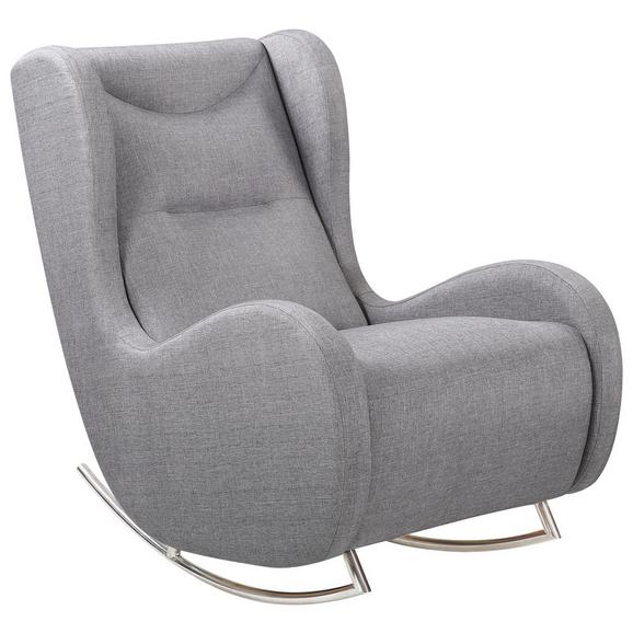 schaukelstuhl modern in grau chromfarben textil metall 70 wohnzimmer schaukelstuhl modern in grau chromfarben textil metall 70 wohnzimmer