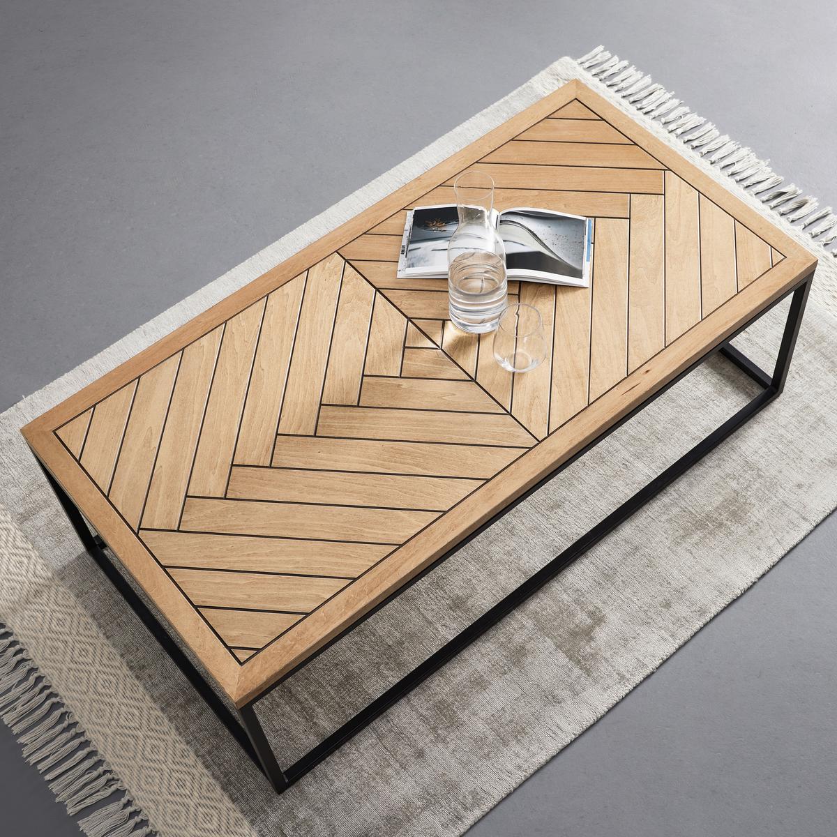 Dohányzóasztal Catalina - tölgyfa színű/fekete, Modern, faalapú anyag/fa (120/60/40cm) - Bessagi Home