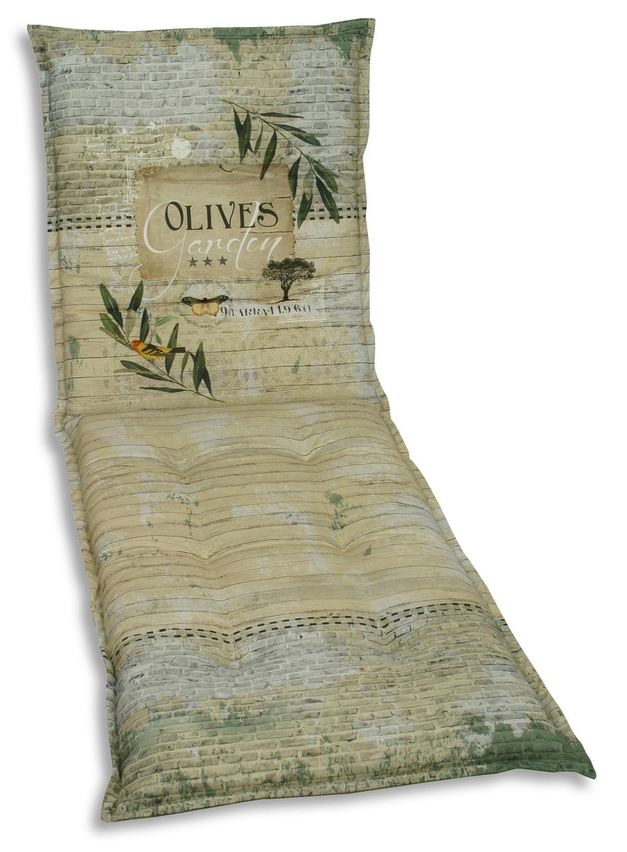 Liegenauflage Olive Hellgrün ca. 60x7x190cm - Hellgrün/Grün, Basics, Textil (60/7/190cm)