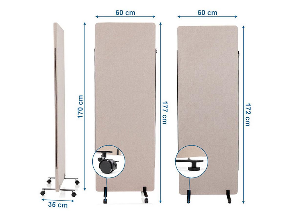 Pregradna Stena Flexmiut, Taupe - rjavosiva, Basics, kovina/umetna masa (60/177/3cm) - MID.YOU