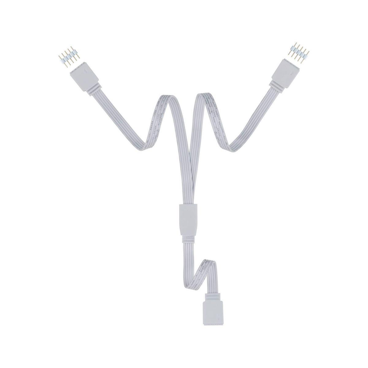 LED-Strip Maxled Y-Splitter in Weiß, 30cm - Weiß, Basics, Kunststoff (3/0,7cm) - Paulmann