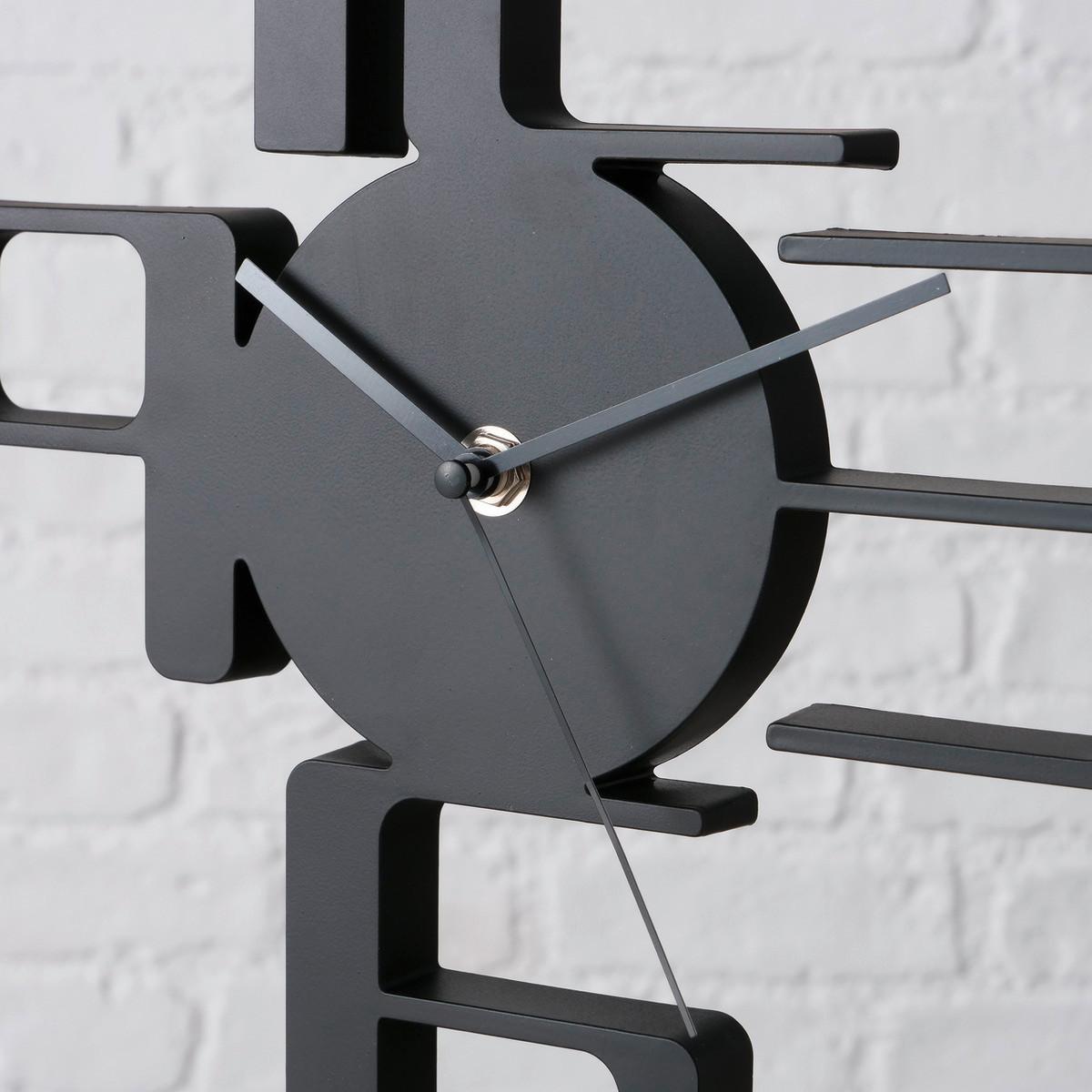 ZEGAR STOŁOWY 2022957 - MODERN LIVING - czarny, Basics, tworzywo sztuczne (25/8/27cm)