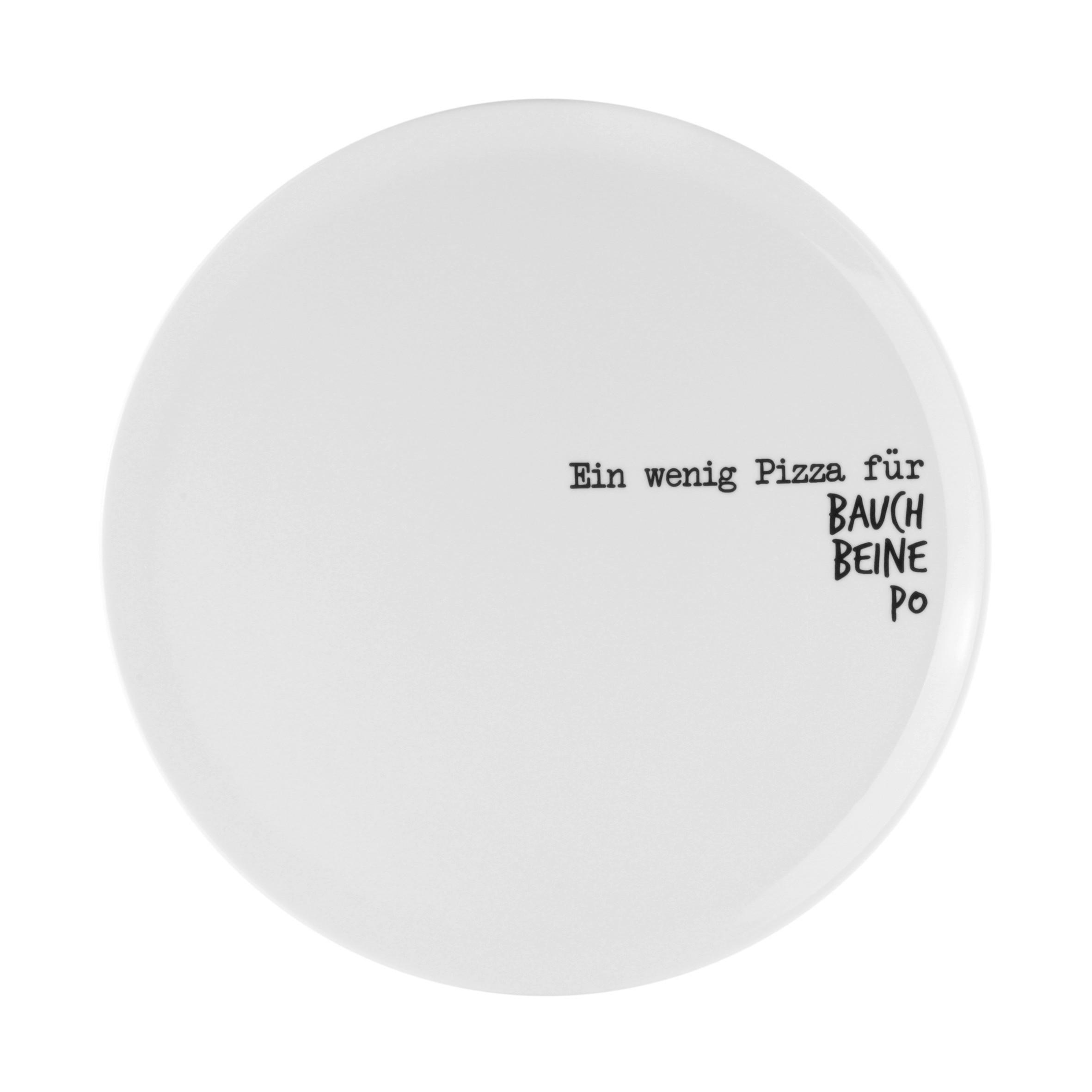 Pizzateller Graffiti Schwarz/Weiß - Schwarz/Weiß, MODERN, Keramik (31cm) - Mömax