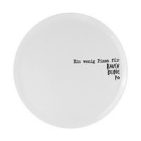 Pizzateller Graffiti Schwarz/Weiß - Schwarz/Weiß, MODERN, Keramik (31cm) - Mömax