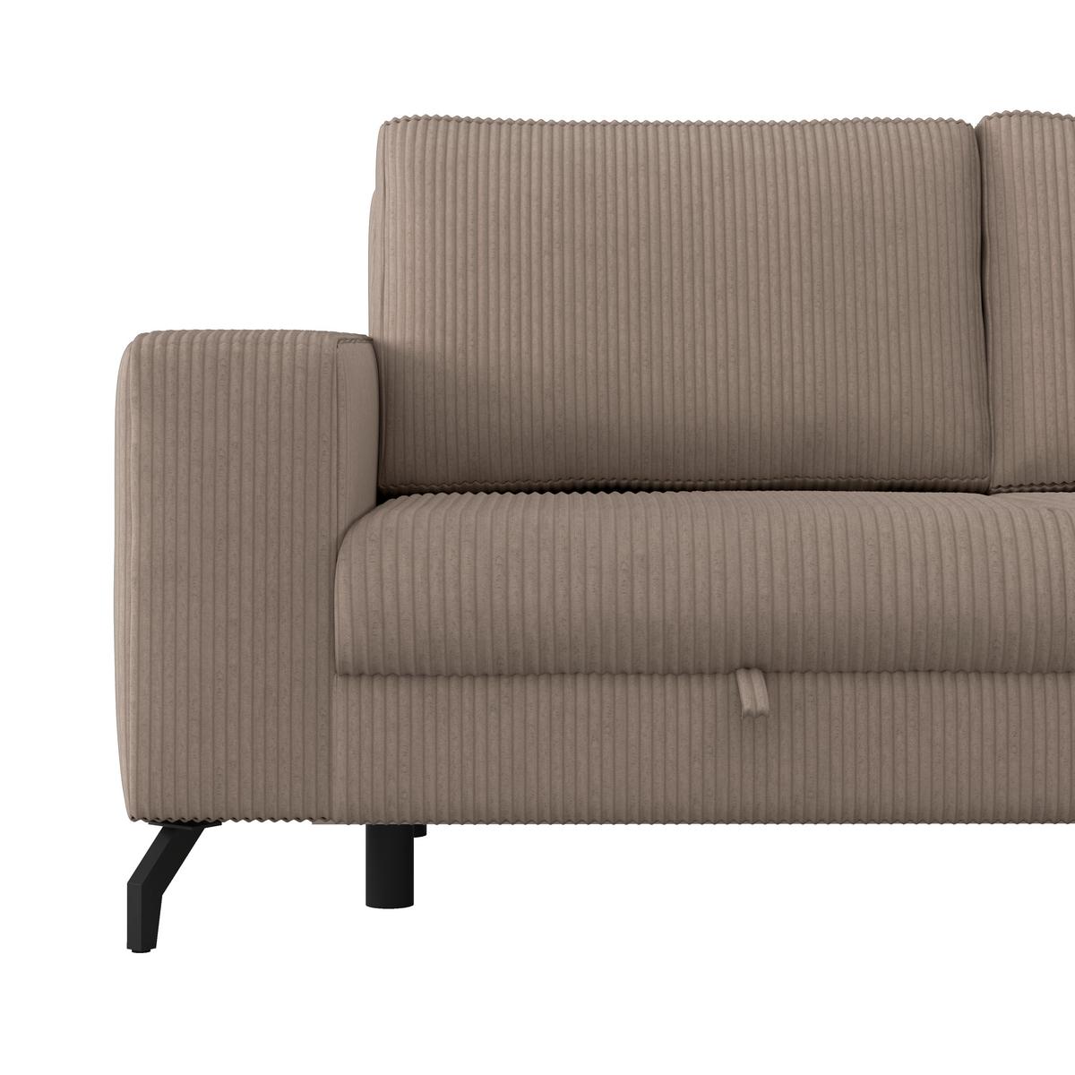 Kutna Garnitura Cloud - cappuccino, Trend, tekstil (290/178cm) - Modern Living