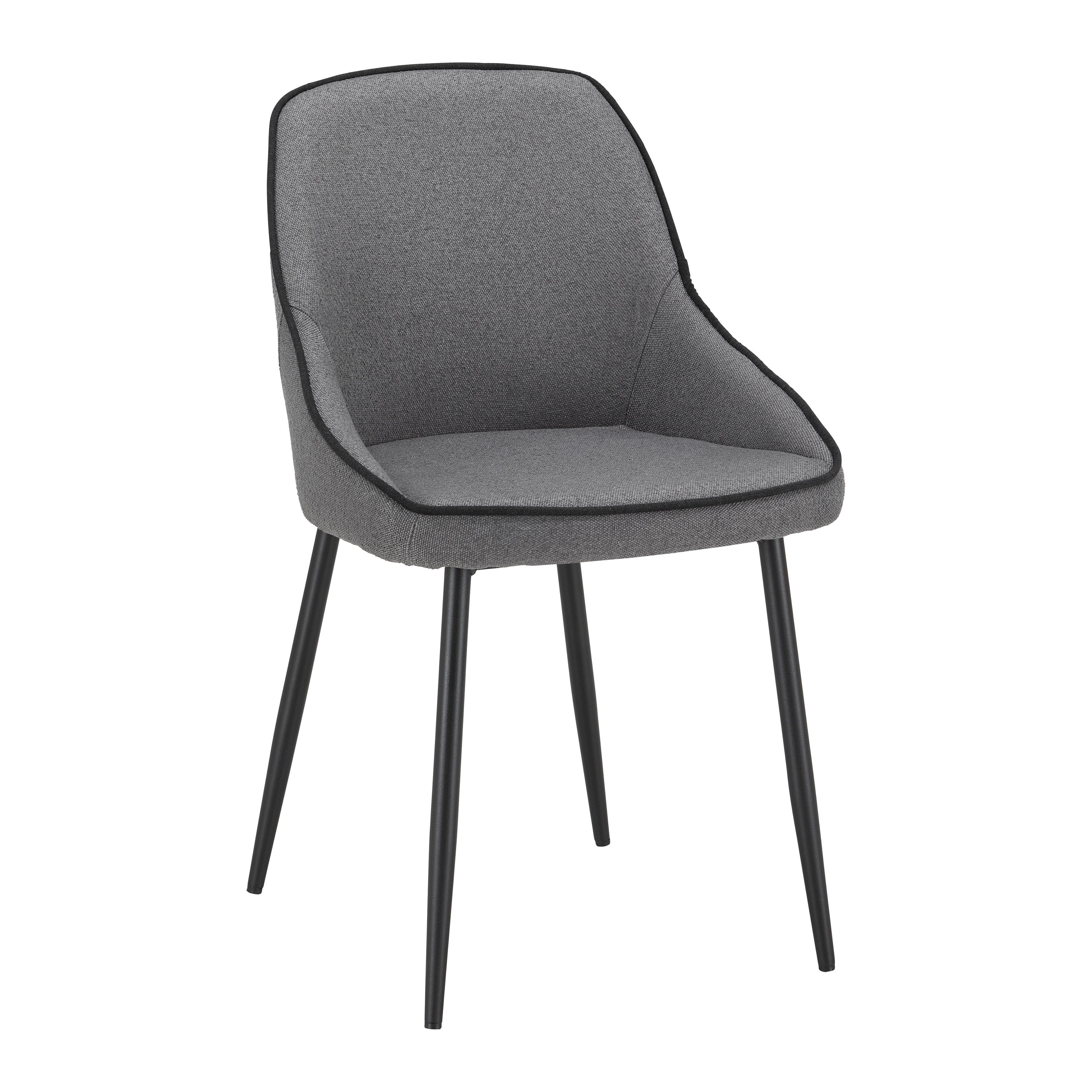 KRZESŁO JANA - ciemnoszary/czarny, Modern, metal/tkanina (50/84,5/59cm) - Bessagi Home