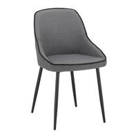 KRZESŁO JANA - ciemnoszary/czarny, Modern, metal/tkanina (50/84,5/59cm) - Bessagi Home