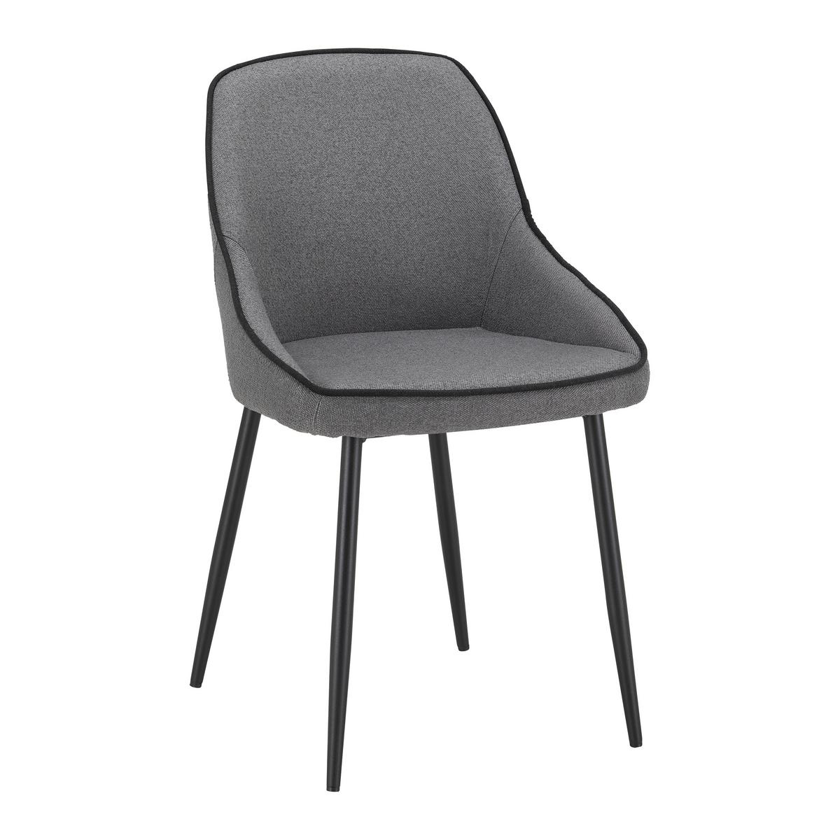 KRZESŁO JANA - ciemnoszary/czarny, Modern, metal/tkanina (50/84,5/59cm) - Bessagi Home
