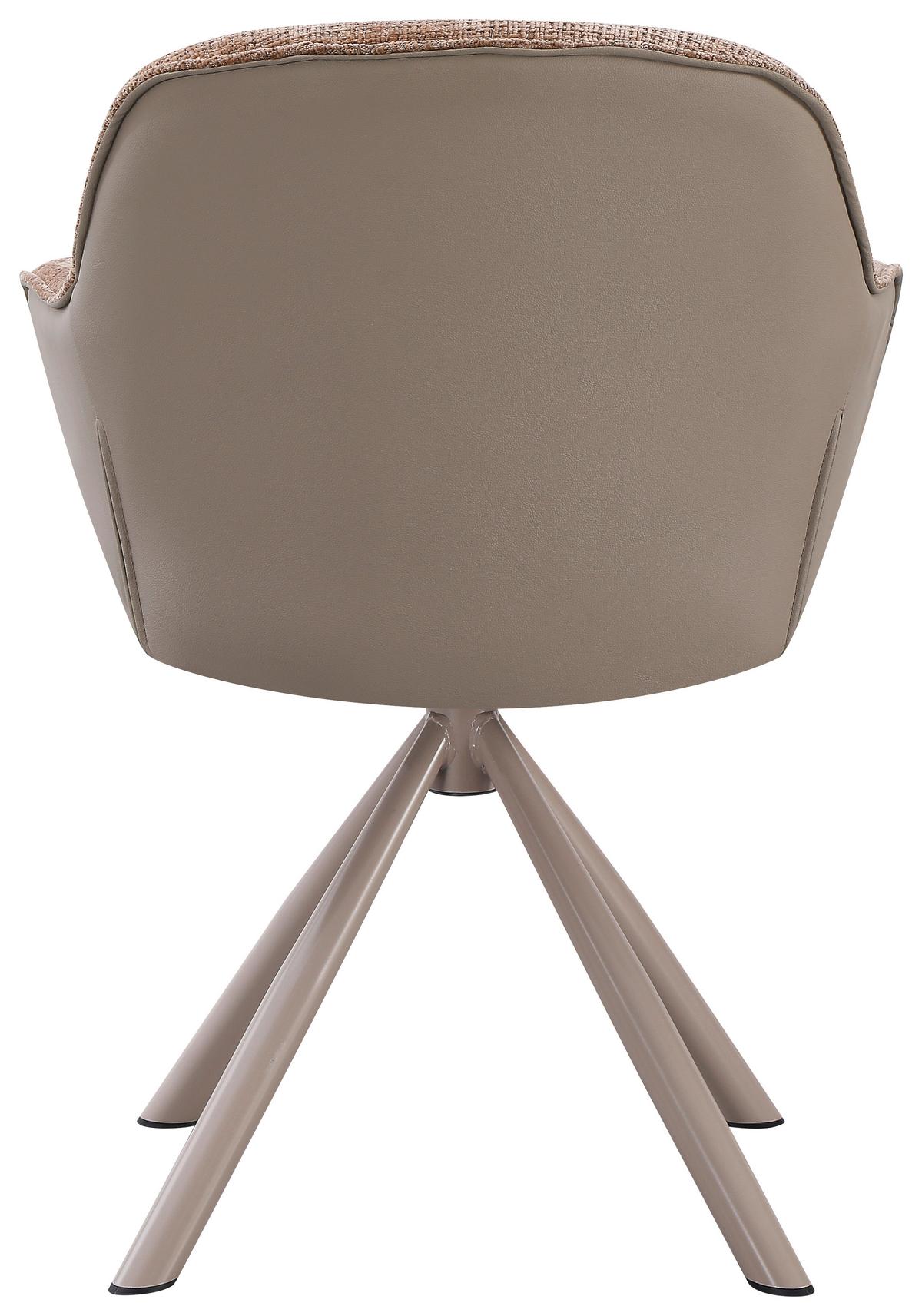 Naslanjač Eileen, Bež - siva/bež, Moderno, kovina/tekstil (62/85/62cm) - Mömax