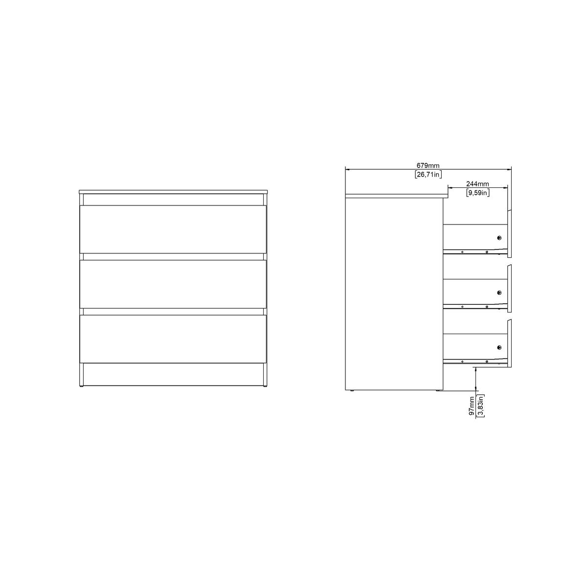Kommode Mara Weiß Nachbildung - Weiß, KONVENTIONELL, Holz (77/80/42cm) - Mömax