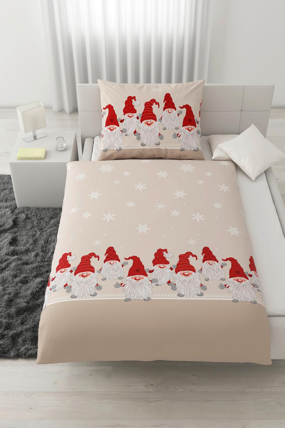 Ágyneműhuzat-garnitúra Willi - bézs/piros, textil (140/200cm) - Modern Living