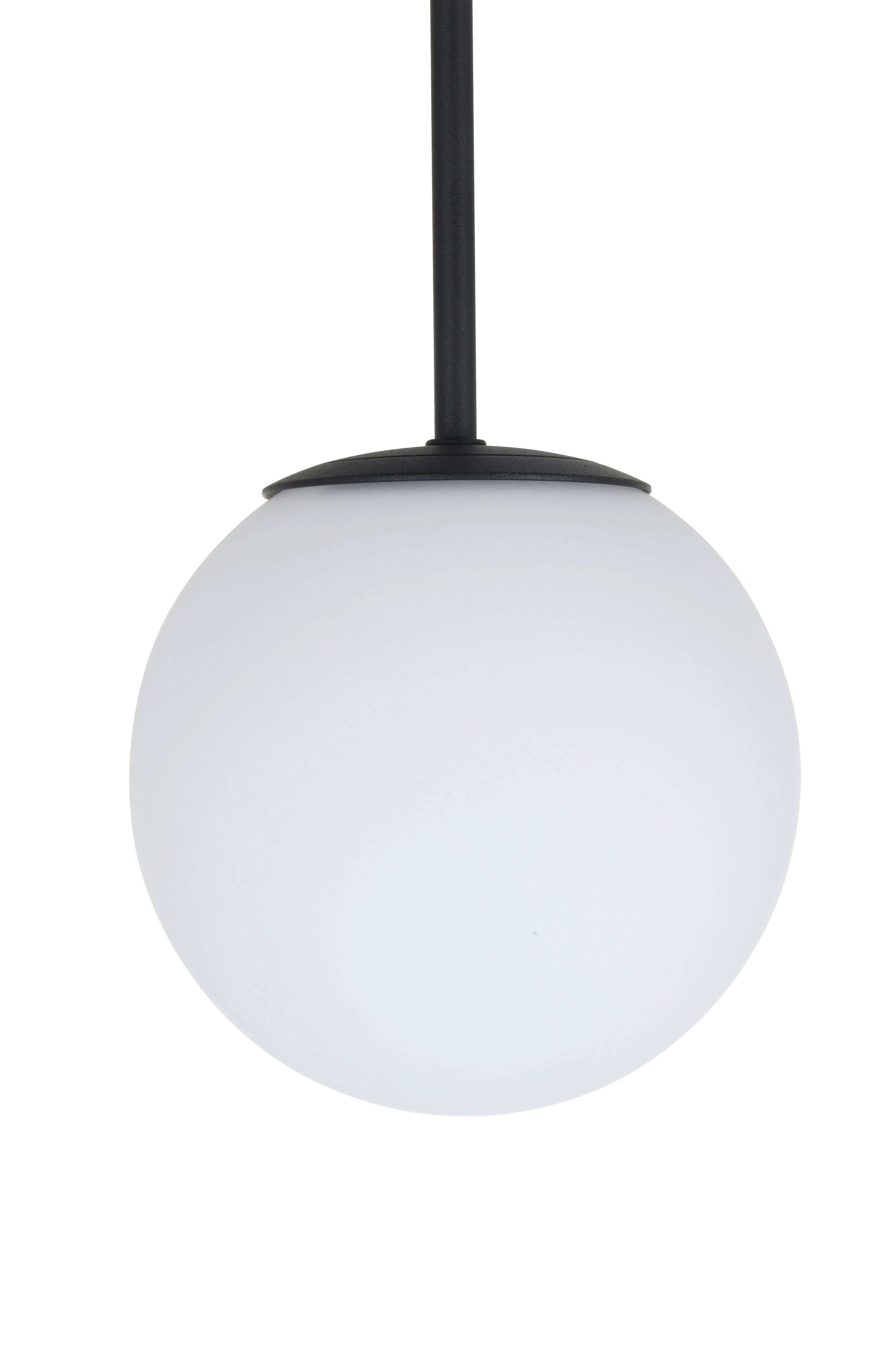 Deckenleuchte Whit Schwarz/Weiß max. 25 Watt - Schwarz/Weiß, MODERN, Glas/Metall (34,5/41,5cm)