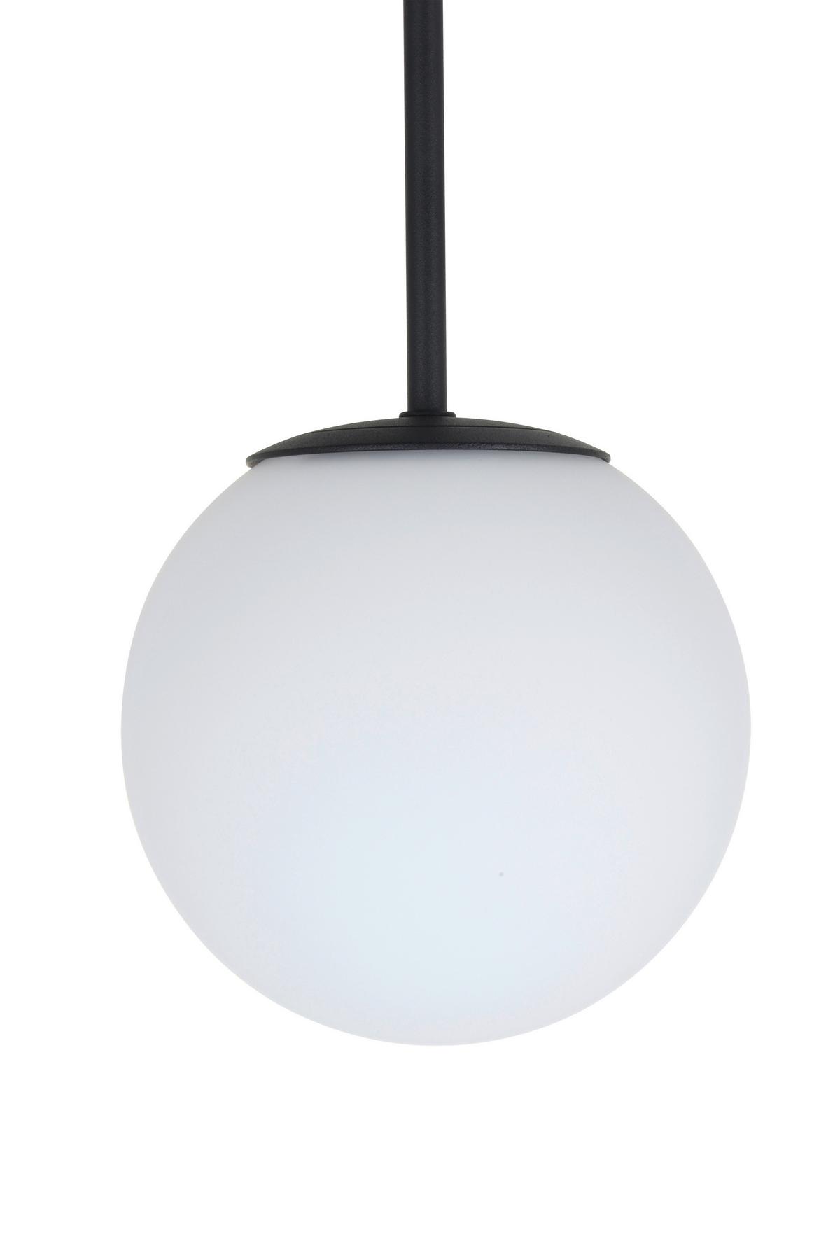 Deckenleuchte Whit Schwarz/Weiß max. 25 Watt - Schwarz/Weiß, MODERN, Glas/Metall (34,5/41,5cm)