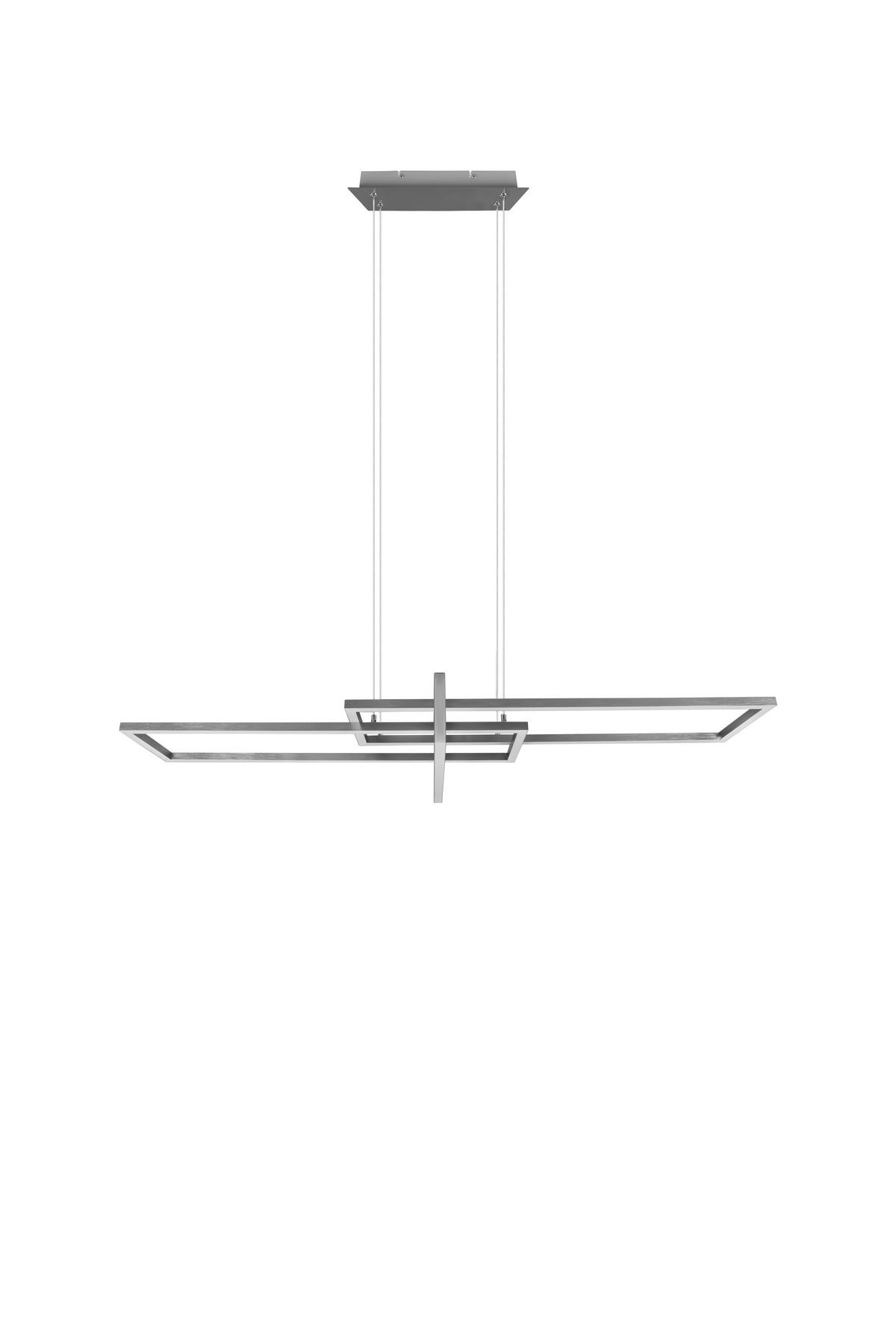 LED-Hängeleuchte Salinas in Nickelfarben max. 34 Watt - Nickelfarben, Design, Metall (110/40/150cm) - Trio Leuchten