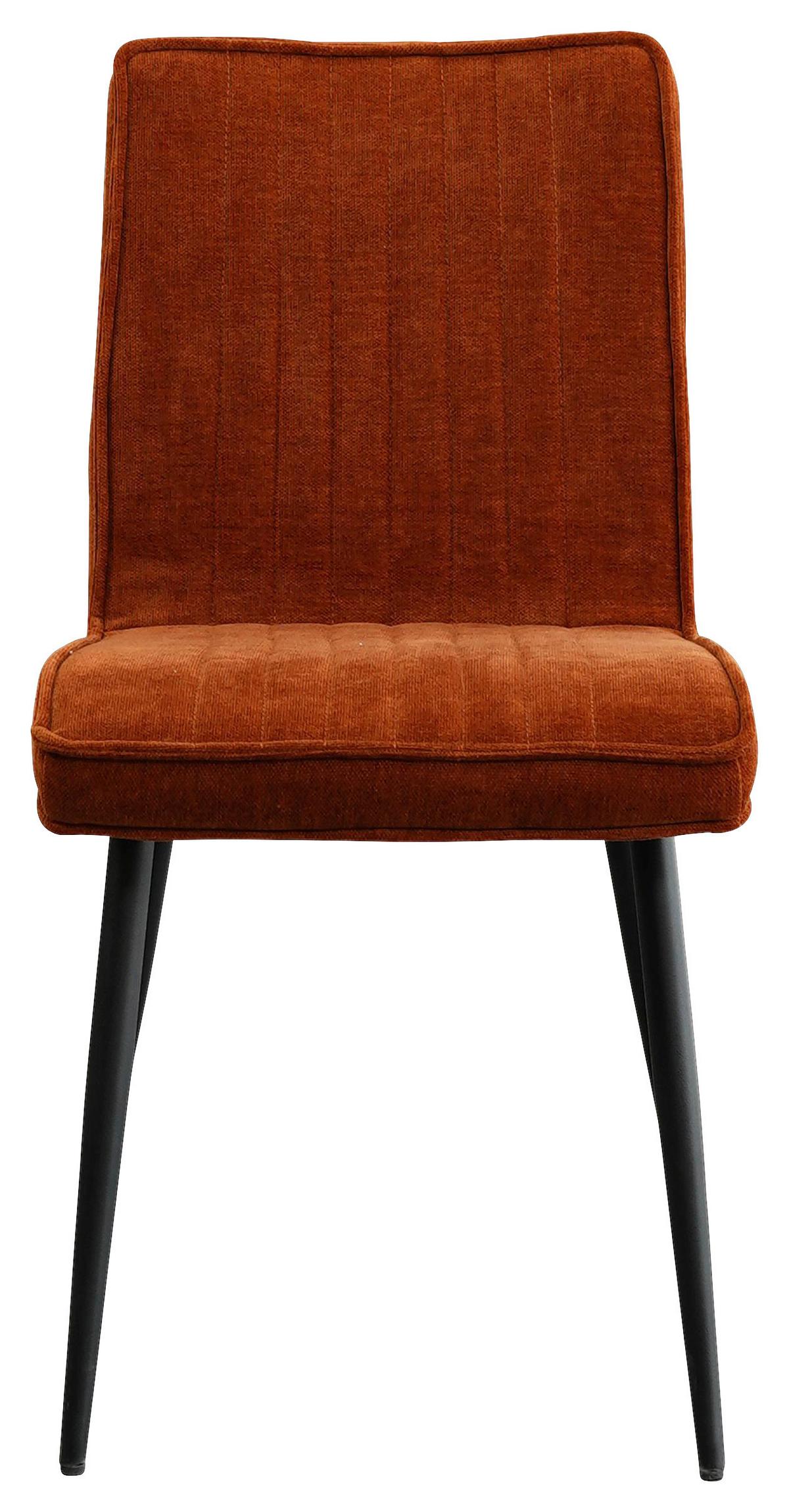 Stuhl Lena in Rostfarben - Rostfarben/Schwarz, Modern, Holz/Textil (43/86/57cm) - Mömax