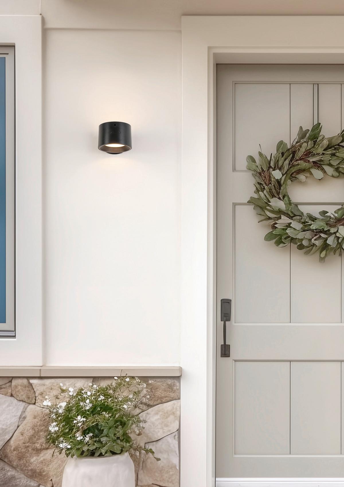 Led Zidna Svjetiljka Rig1 - crna, Moderno, metal/plastika (9,3/7,5/5,2cm) - Mömax