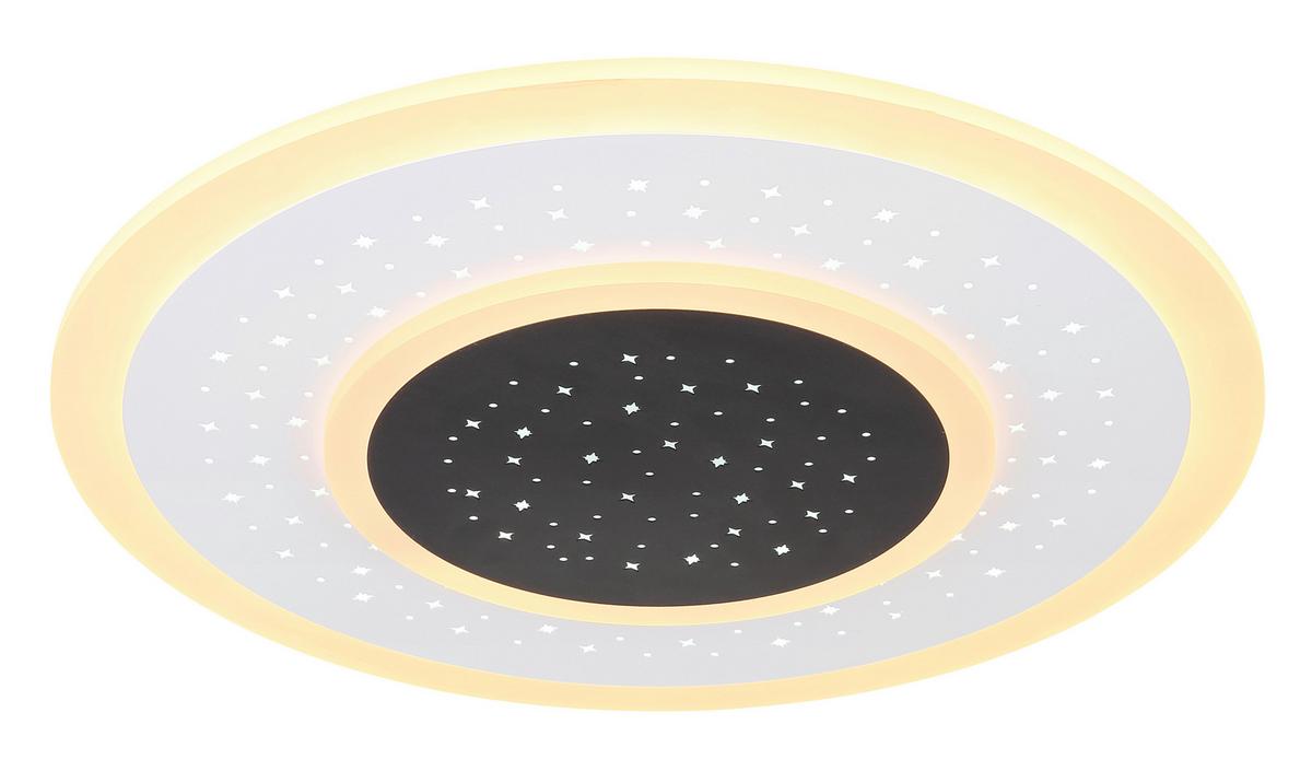 Stropna Led-svetilka Gisell, S Sijalko - črna/bela, Design, kovina/umetna masa (46/5,5cm) - Globo