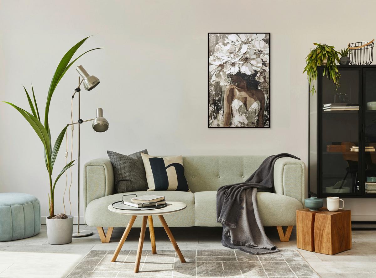 Slika Na Platnu Flower Lady - barve wenge/večbarvno, Moderno, umetna masa/tekstil (62,4/92,4cm) - Mömax