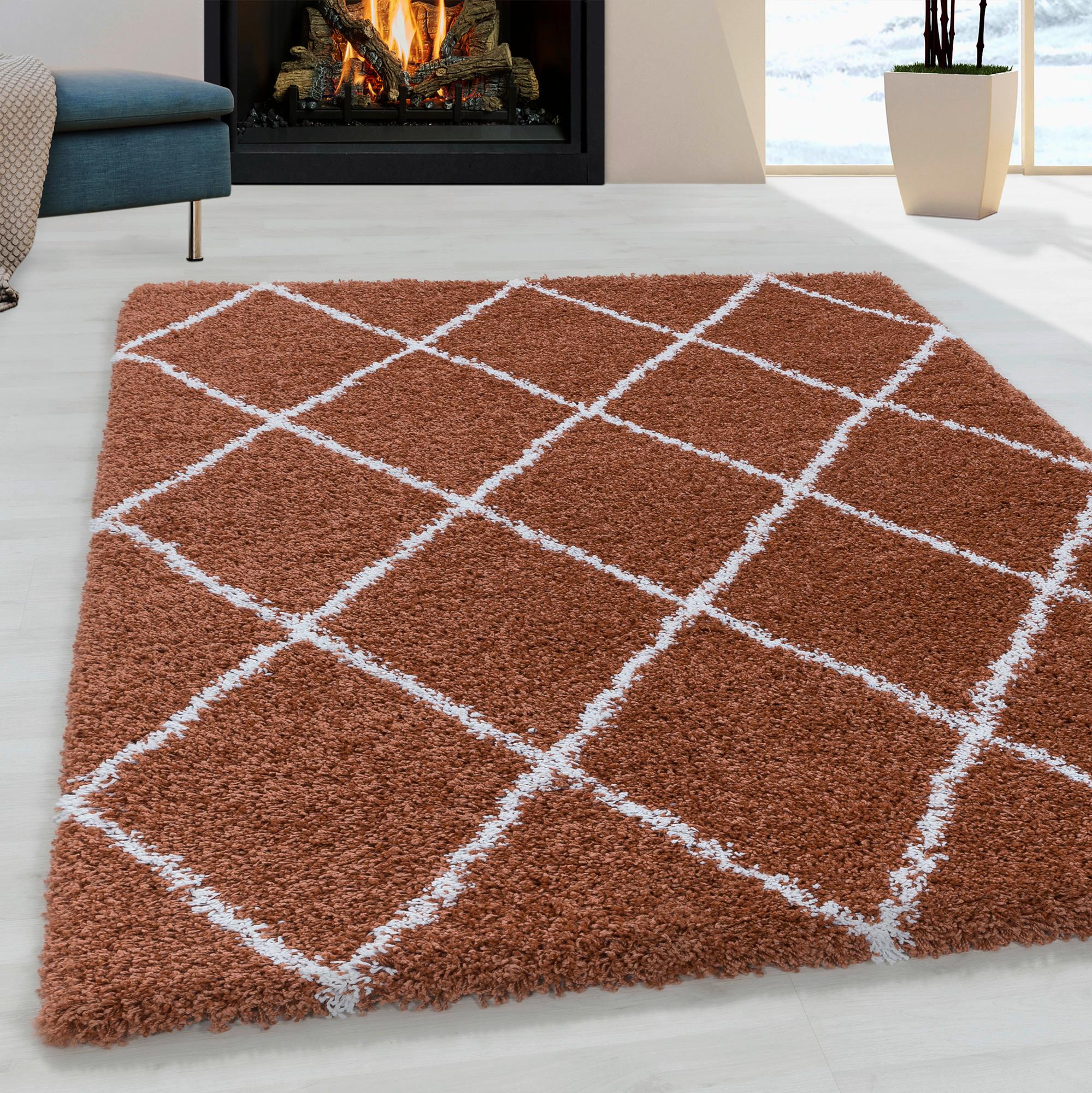 Hochflorteppich Alvor Terracotta ca. 60x110cm - Terracotta, Basics, Textil (60/110cm)