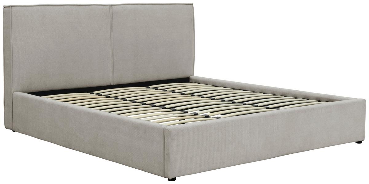 Oblazinjena Postelja Lino, Siva, 180x200cm - siva/črna, Design, kovina/umetna masa (195/105/222cm) - Livetastic