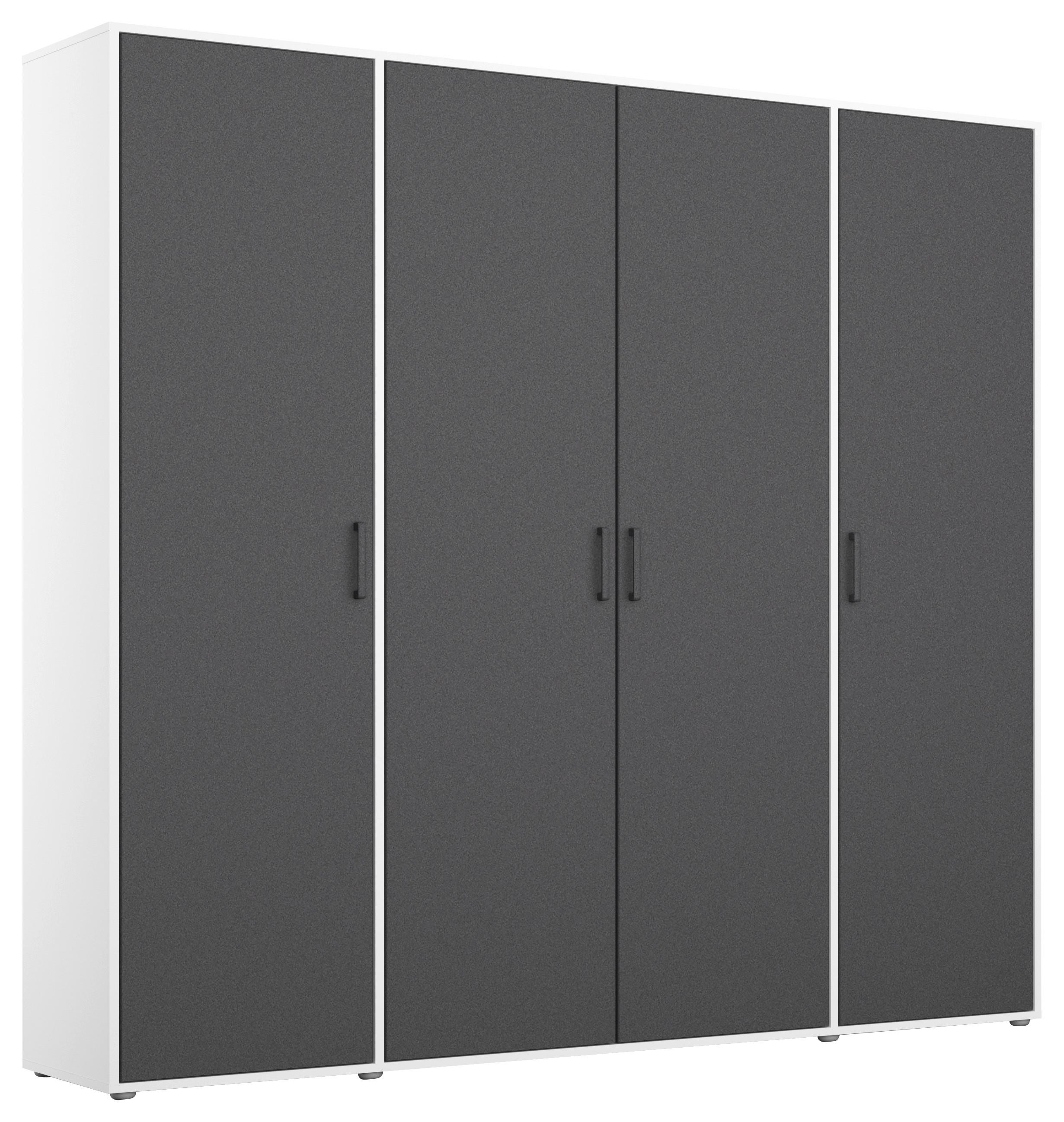 Ormar S Klasičnim Vratima Voyager - bijela/siva, Moderno, drvni materijal/plastika (187/194/53cm) - Modern Living