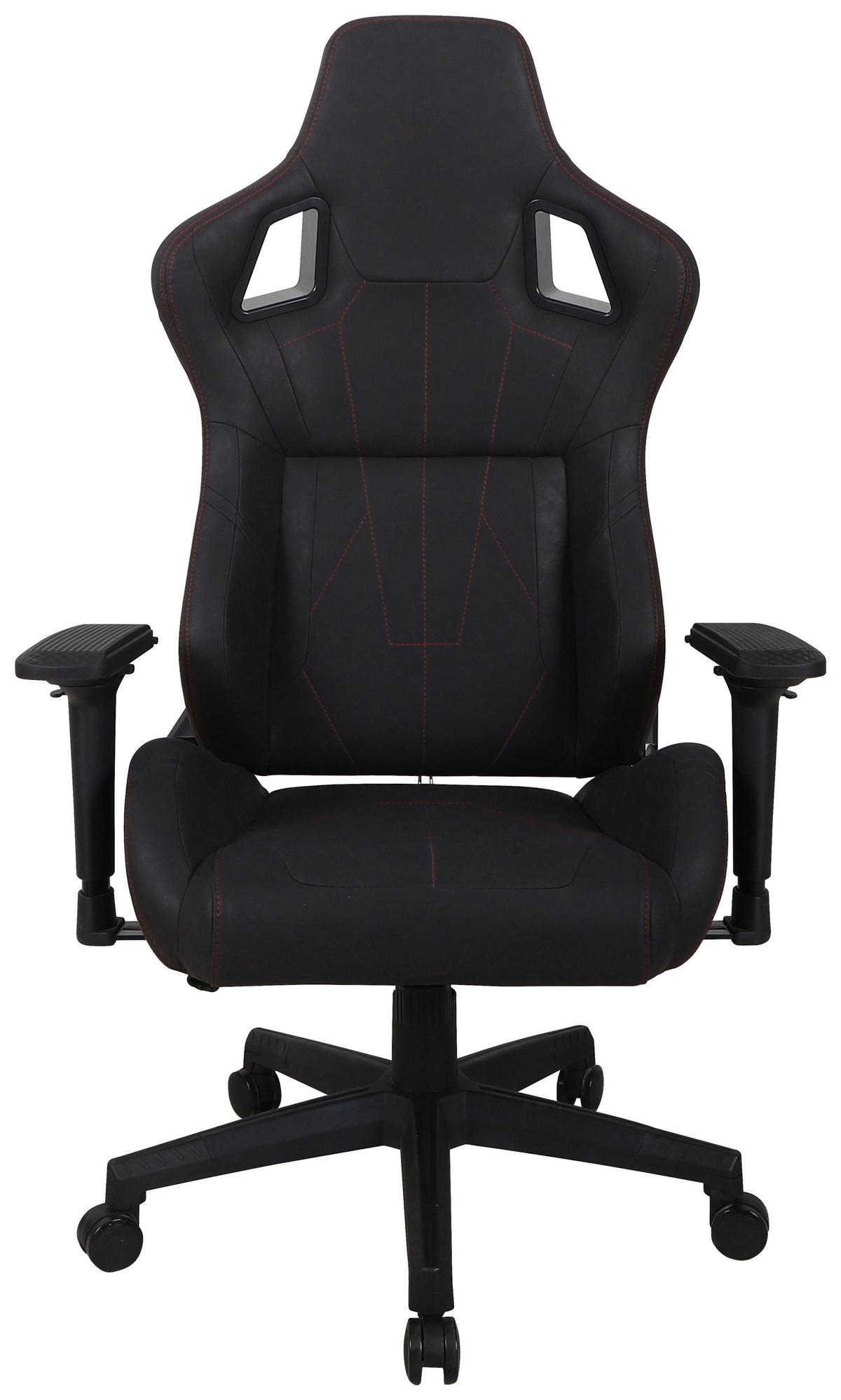 KRZESŁO GAMINGOWE DANJO  -EXKLUSIV- - czerwony/czarny, Design, tworzywo sztuczne/tkanina (73/130-140/67cm) - Venda
