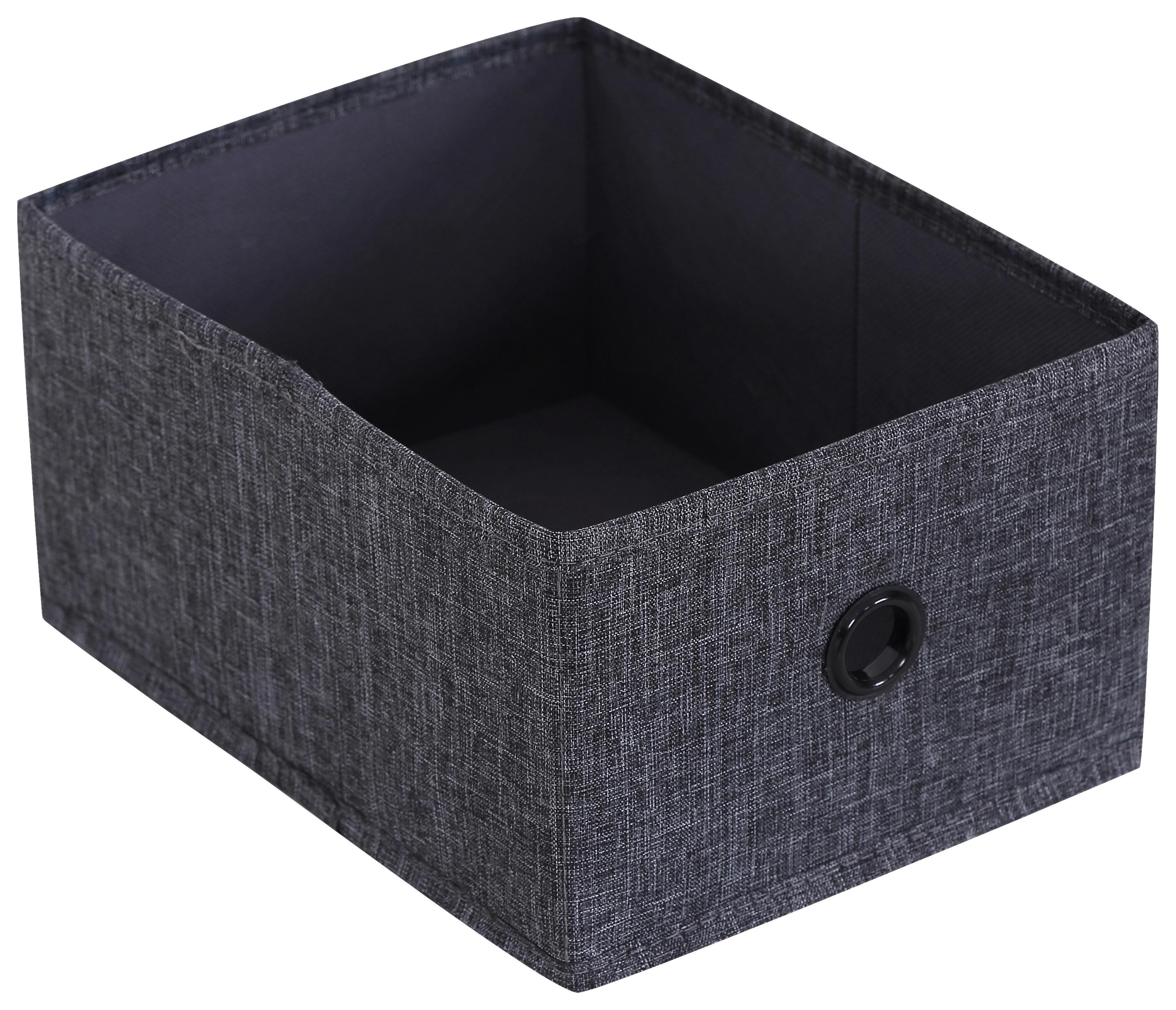 Tárolódoboz Szürke Nahla - szürke, Konventionell, karton/textil (23/12/18cm) - Mömax
