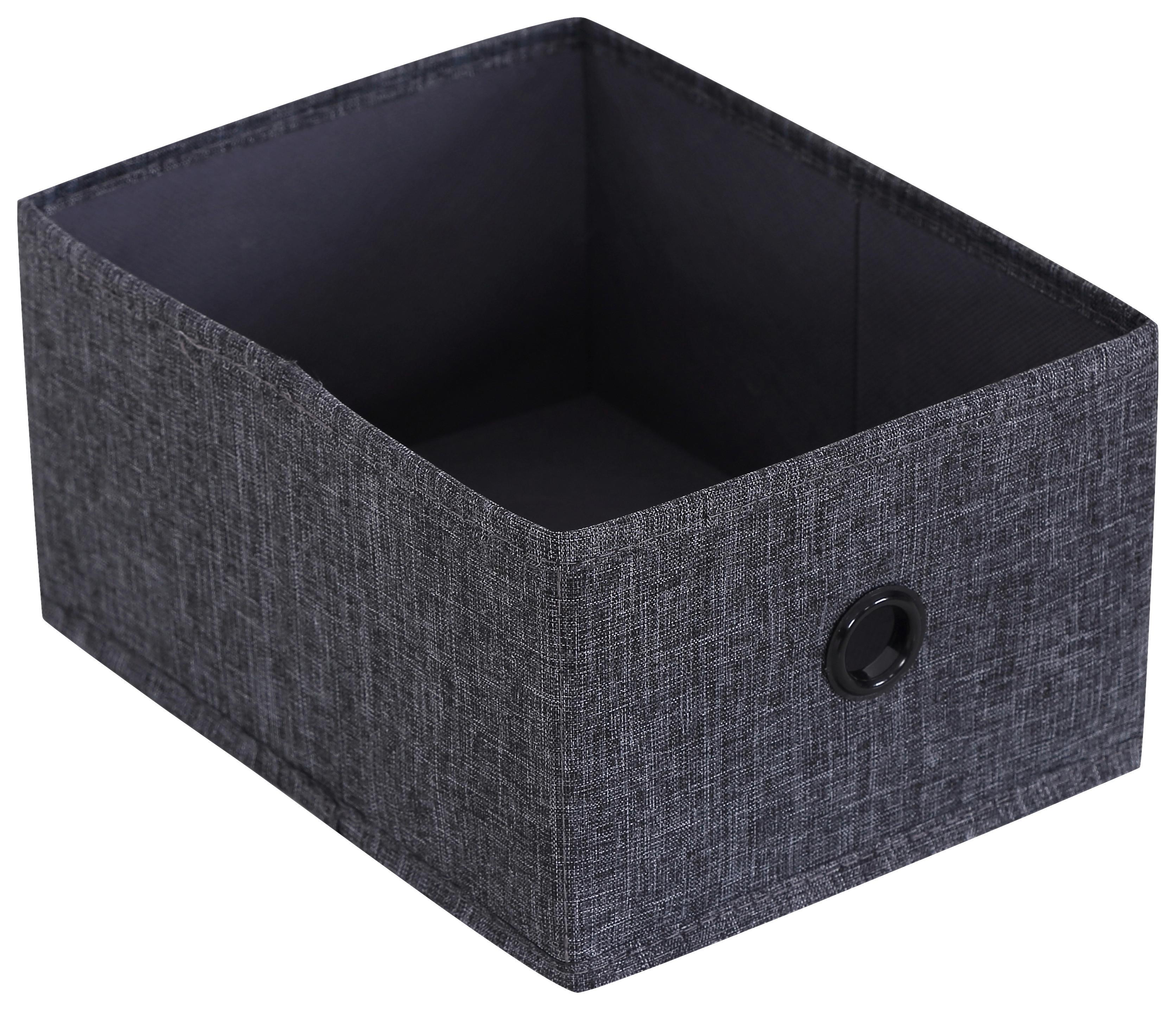 Aufbewahrungsbox Nahla in Grau - Grau, Konventionell, Karton/Textil (23/12/18cm) - Modern Living