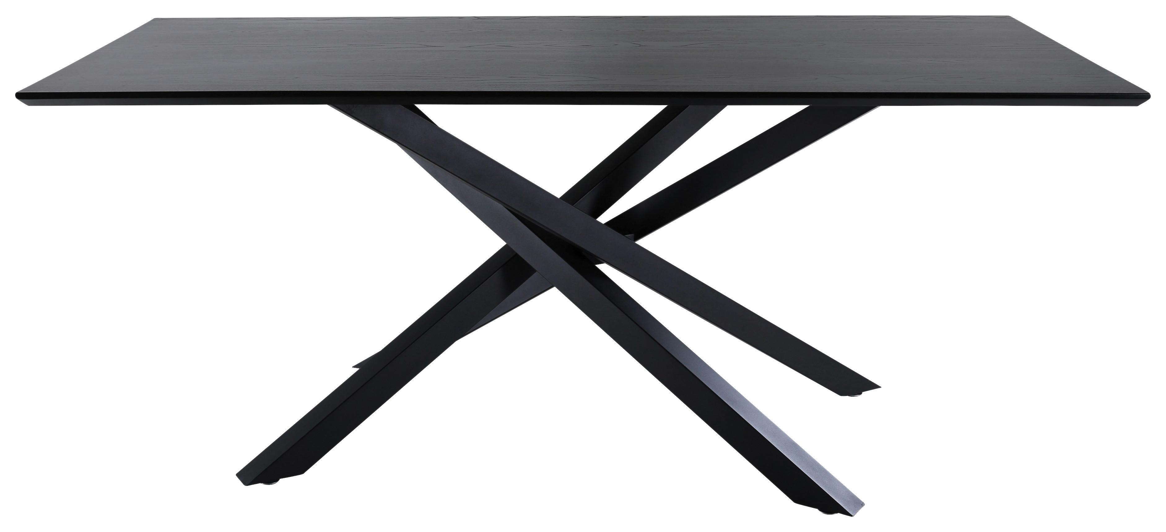 ESSTISCH PIAZZA - Schwarz, Design, Holzwerkstoff/Metall (180/90/76cm) - Livetastic