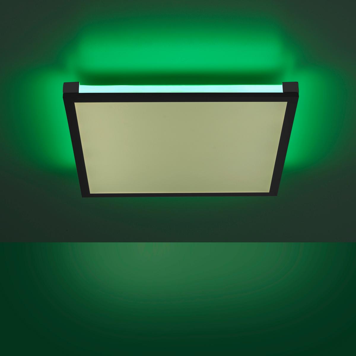 LED-Paneel Mario Schwarz max. 24 Watt - Schwarz, Basics, Kunststoff/Metall (45/45/7,1cm)