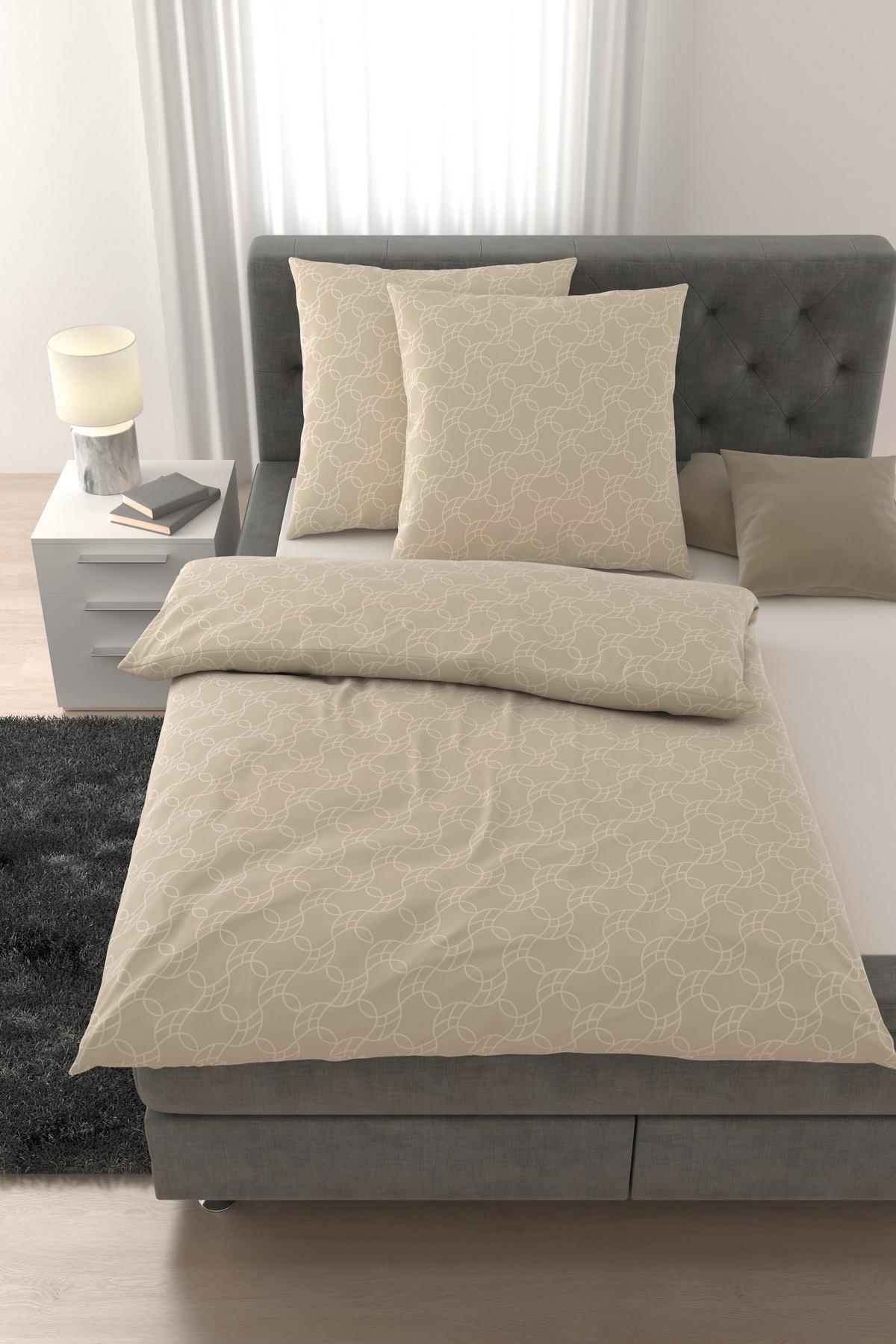 Bettwäsche Arc XXL Naturfarben ca. 200x200cm - Naturfarben, ROMANTIK / LANDHAUS, Textil (200/200cm) - Mömax