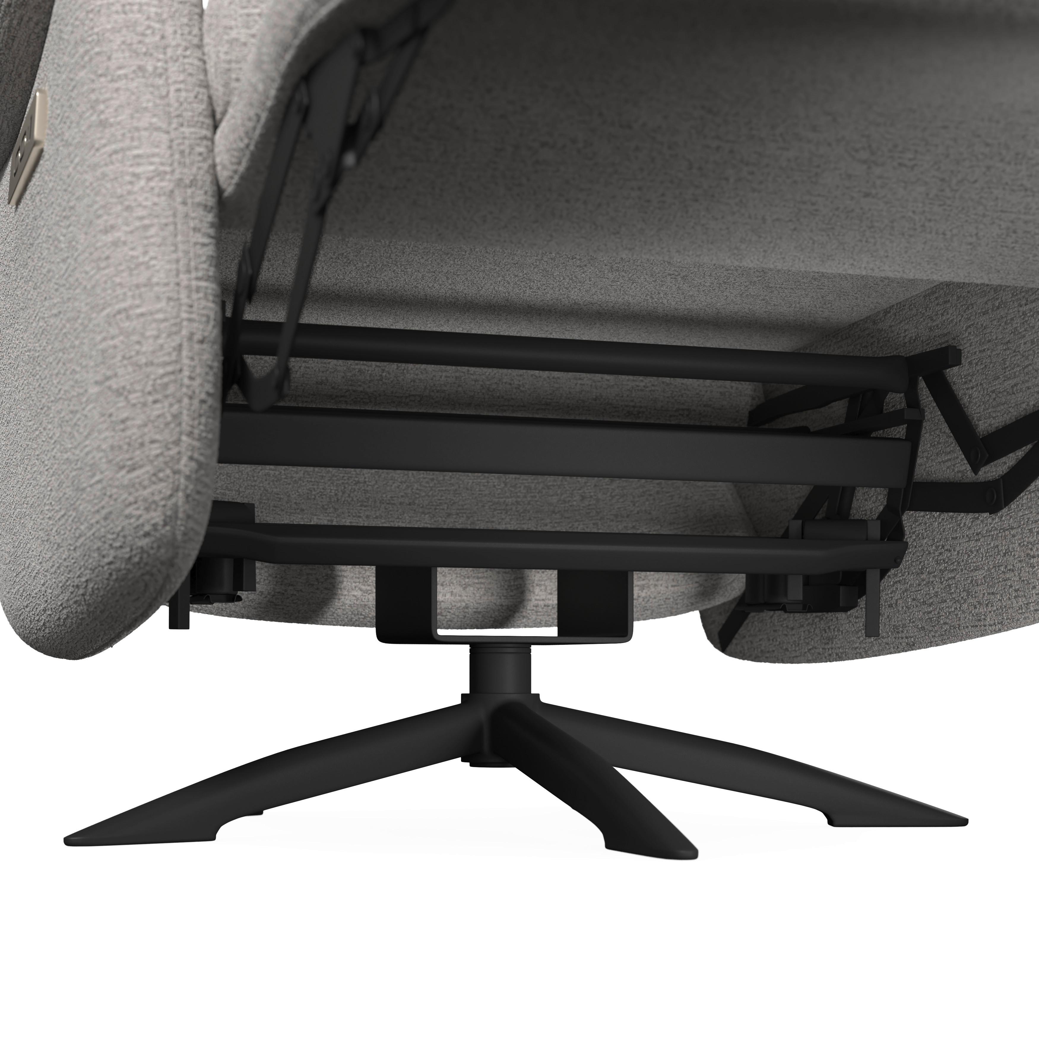 RELAXFÅTÖLJ ALICE - ljusgrå/svart, Modern, metall/trä (76/110/94cm) - Bessagi Home