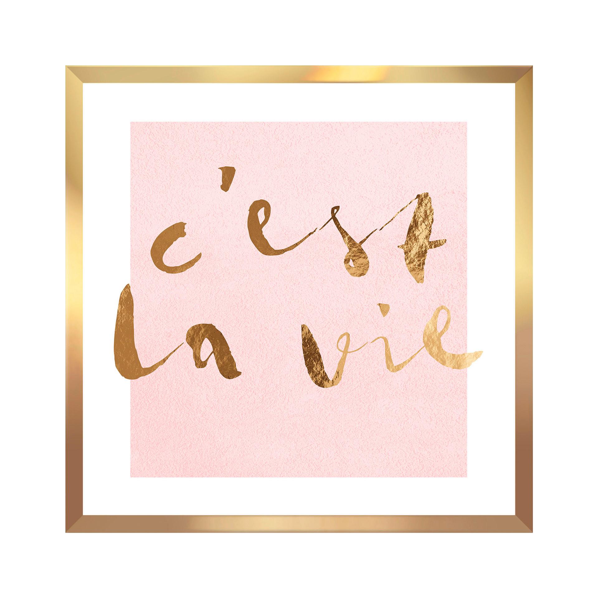 Bild Vous II ca. 30x30cm - Weiss/Pink, Papier/Holzwerkstoff (30/30cm) - Modern Living