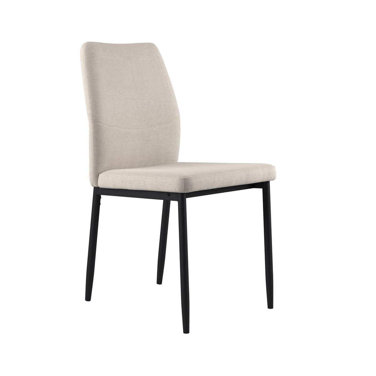 Stol Augusta - črna/bež, Moderno, kovina/tekstil (45/87/55cm) - Mömax