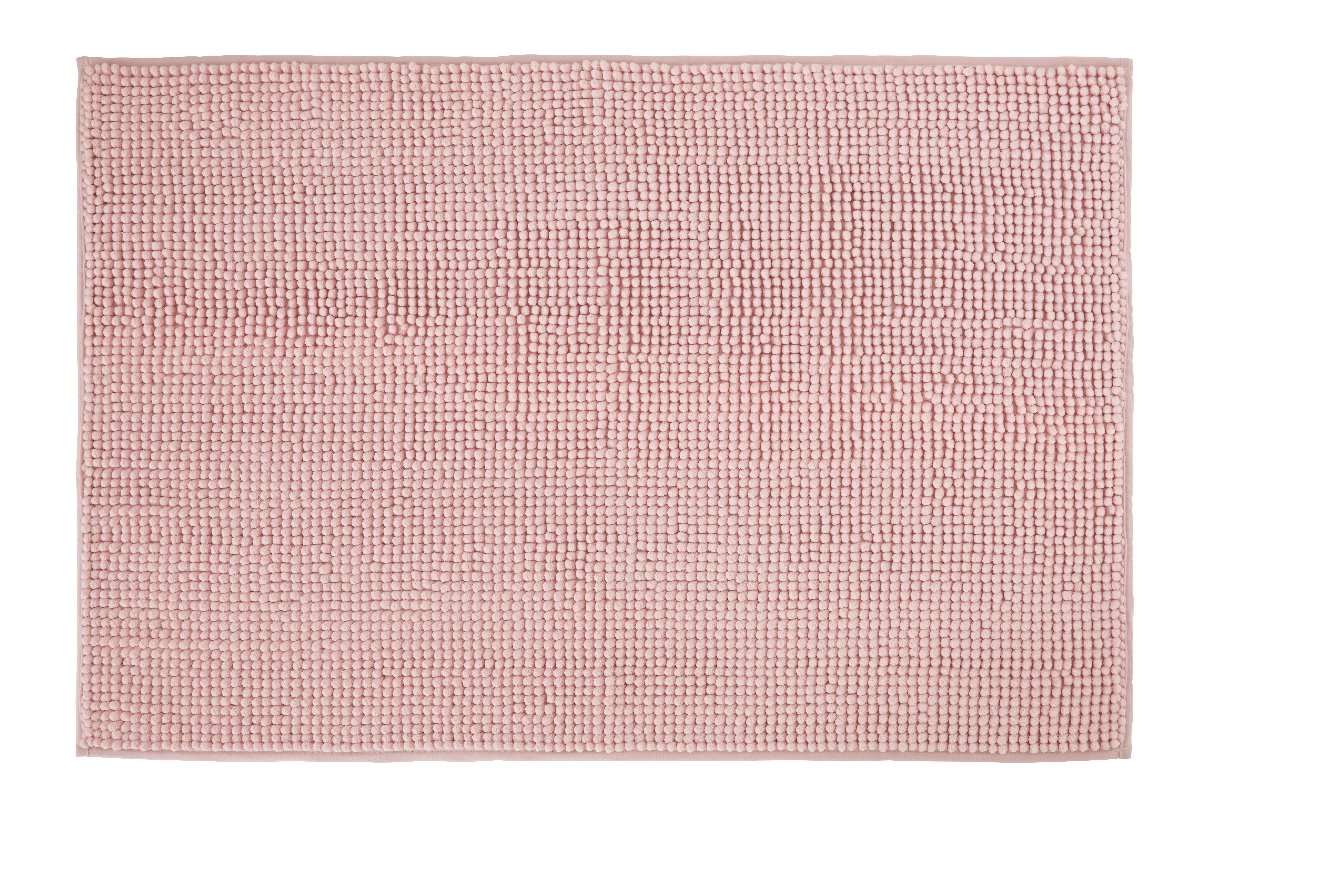 Badematte Nelly in Rosa ca. 60x90cm - Rosa, Textil (60/90cm) - Modern Living