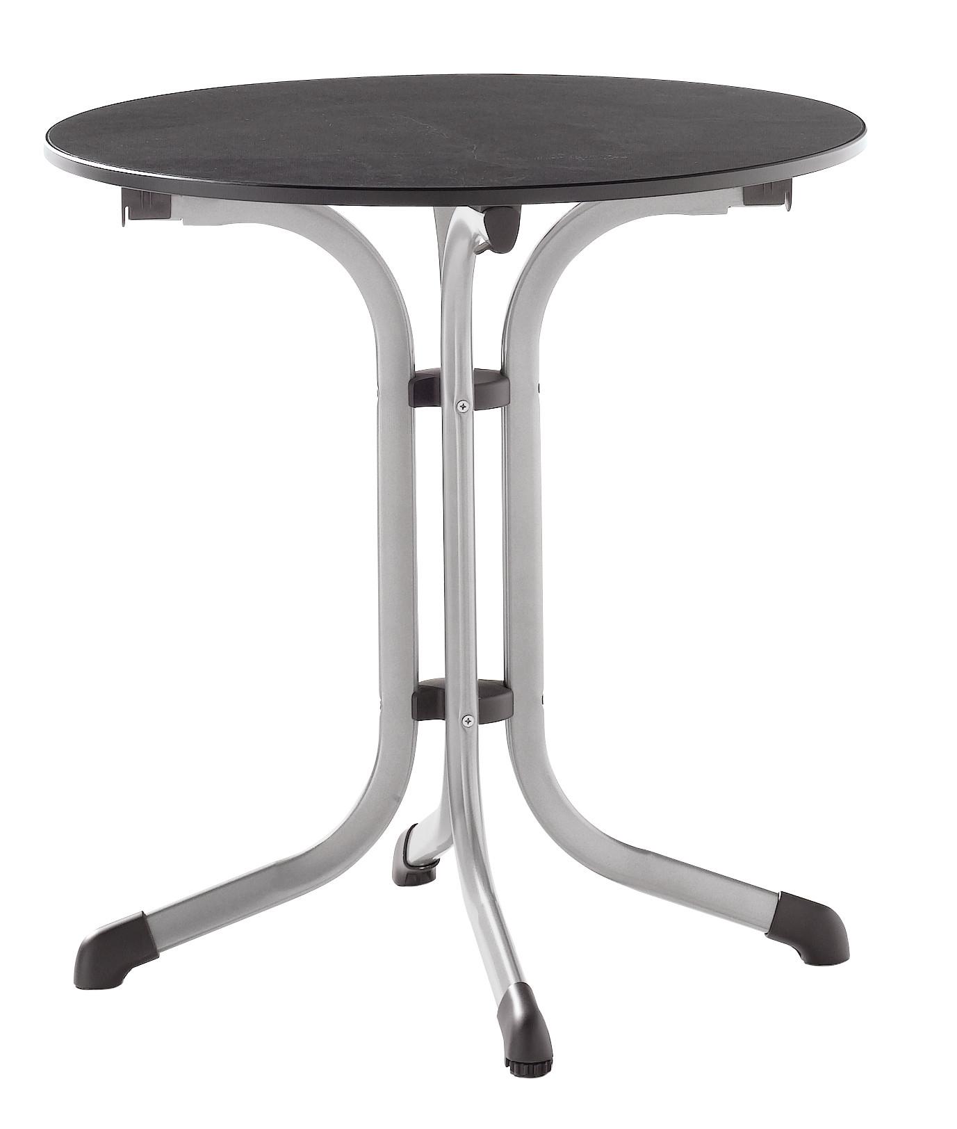 Gartenklapptisch Anthrazit/Graphitfarben - Anthrazit/Graphitfarben, MODERN, Holzwerkstoff/Metall (68/72cm) - Sieger