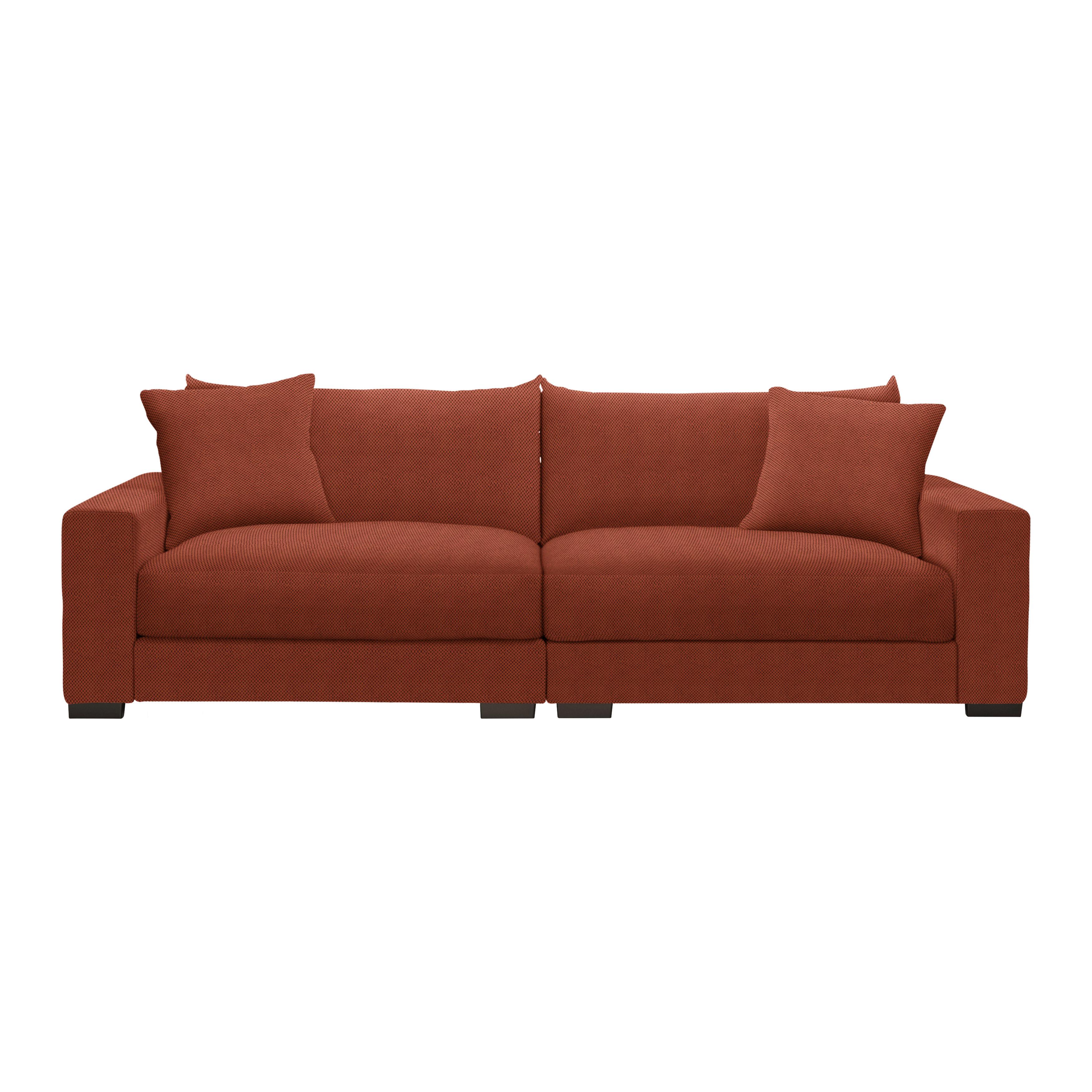 Megasofa Pedro Terracotta - Terracotta, MODERN, Holz/Holzwerkstoff (261/83/124cm) - Mömax