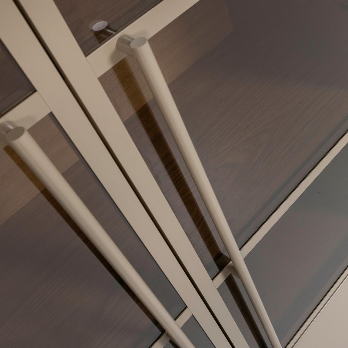 Regal Casa Schlammfarben - Schlammfarben, Design, Glas/Holz (101/236/40cm) - Livetastic