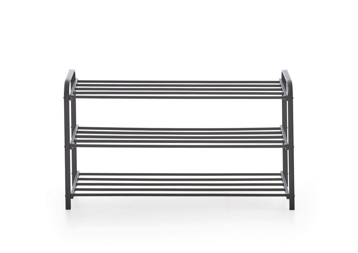 Regal Za Čevlje Lemgo, Črna - črna, Design, kovina (89/49/29cm) - MID.YOU