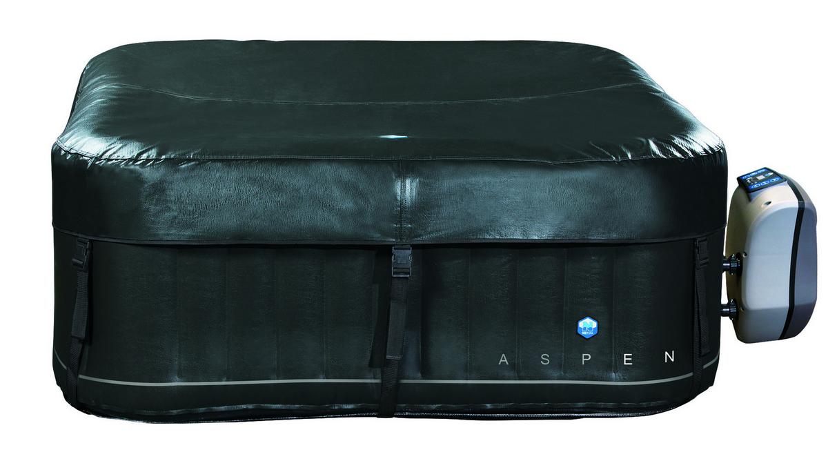 Whirlpool Netspa aufblasbar ca. 168x168x70 cm Schwarz - Schwarz, Basics, Kunststoff/Metall (168/168/70cm) - Atrigo