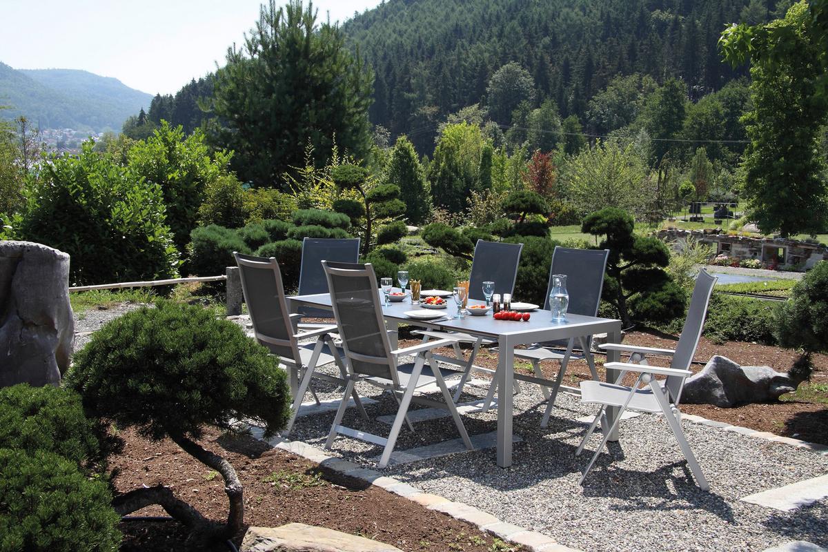 Gartensessel klappbar Urban Aluminium - Platinfarben/Graphitfarben, Basics, Metall (61/113/67cm) - Acamp