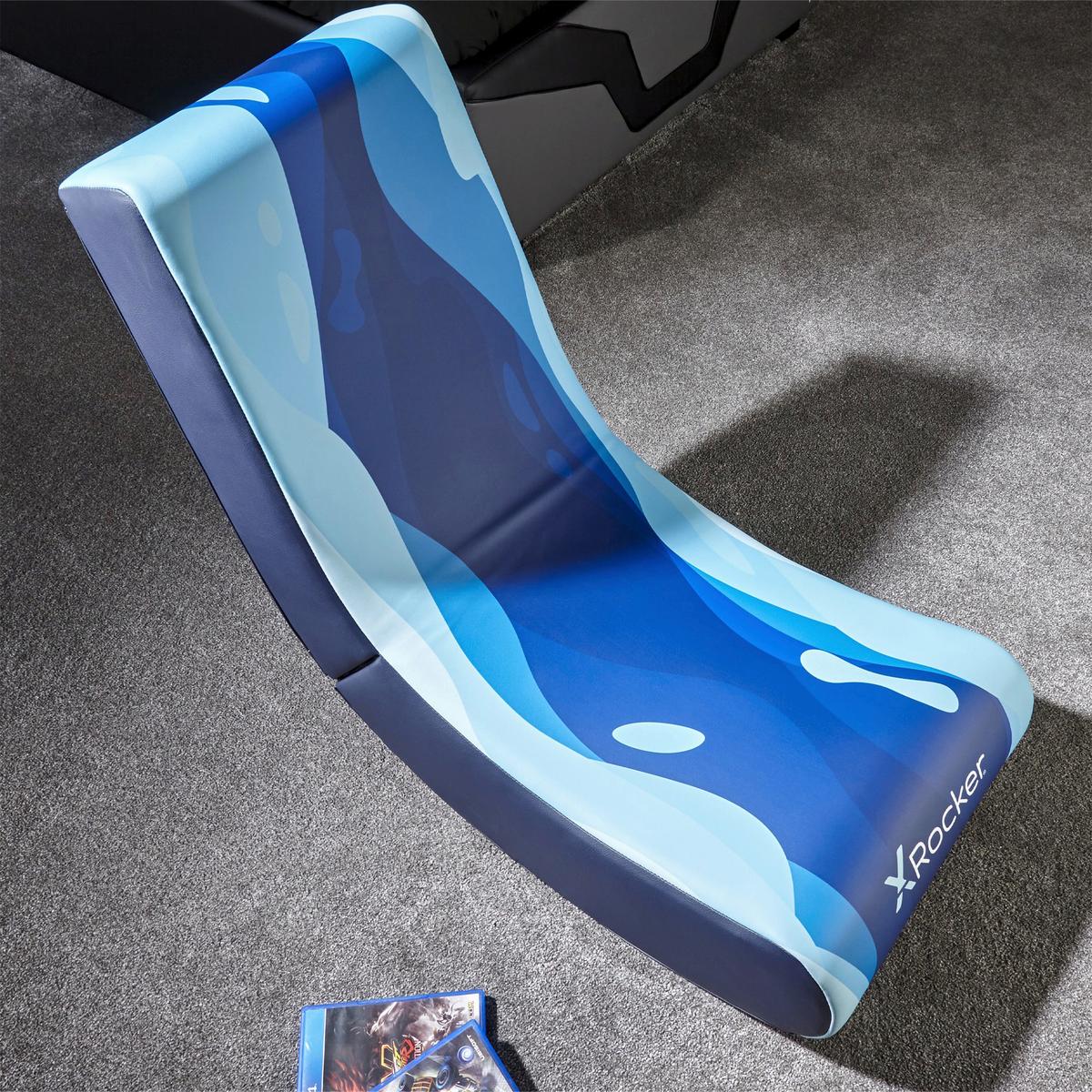 Gamingsessel Video Rocker ca. 41x65x85 cm Blau - Blau, MODERN, Textil (41/65/85cm) - X Rocker