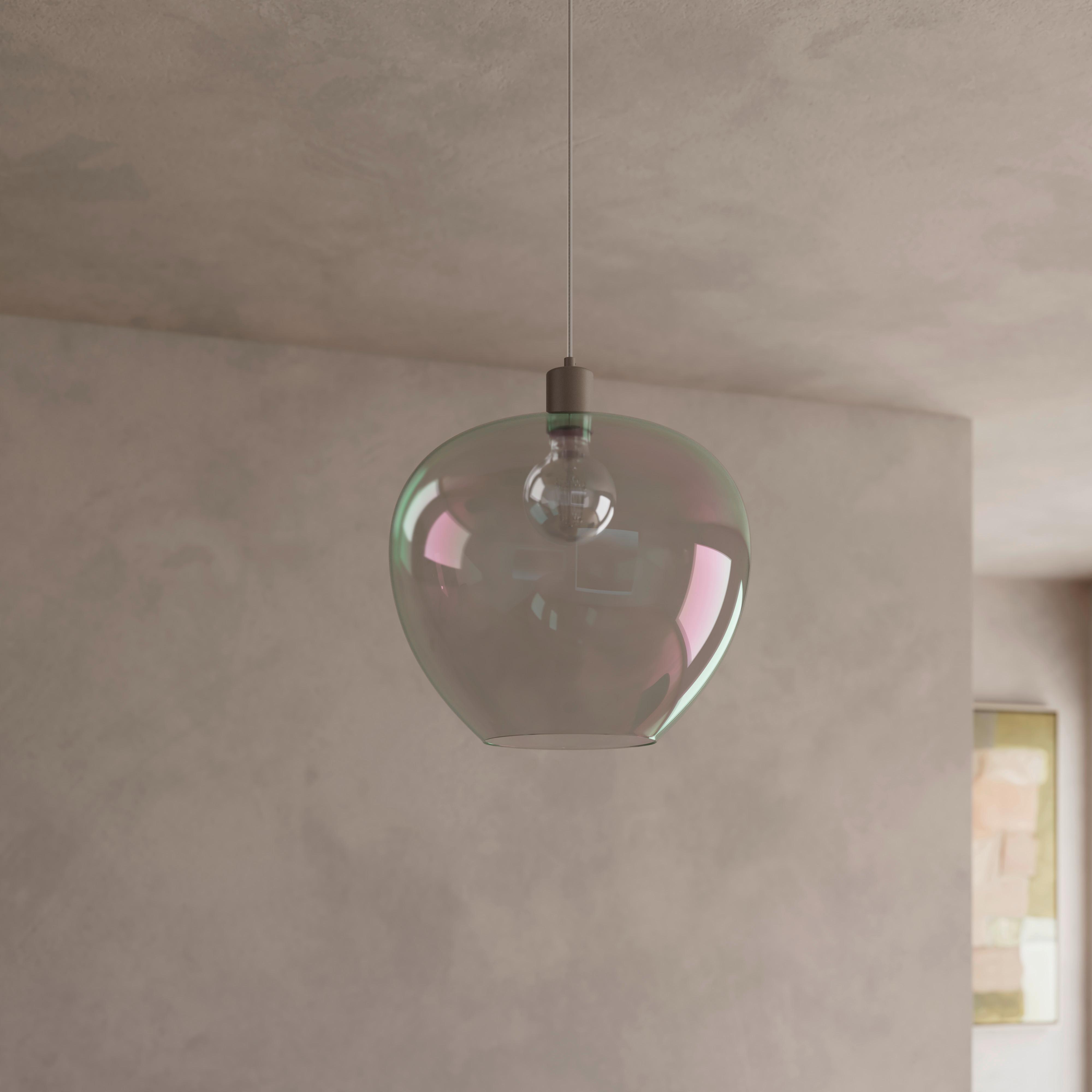 HÄNGLAMPA RENI - champagne/multicolor, Modern, metall/glas (40/120cm)