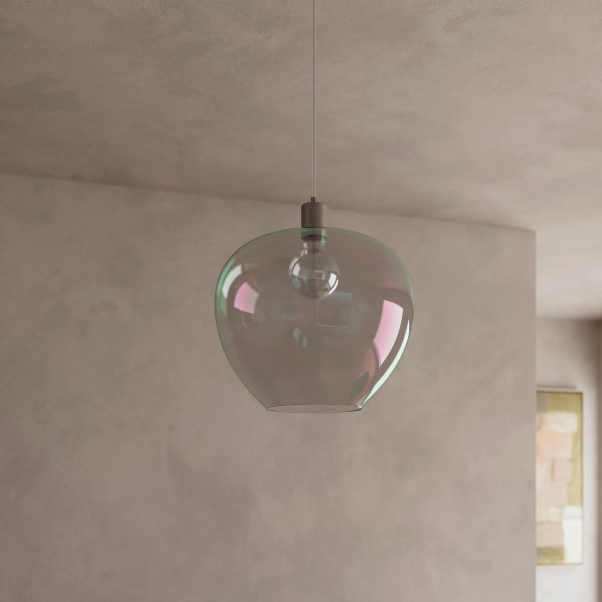 Függőlámpa Reni 1 Égős - Pezsgő/többszínű, Modern, műanyag/üveg (40/120cm)