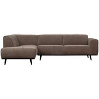ECKSOFA Statement Taupe S: 210x274cm - Taupe/Schwarz, Design, Holz/Textil (210/274cm) - Livetastic
