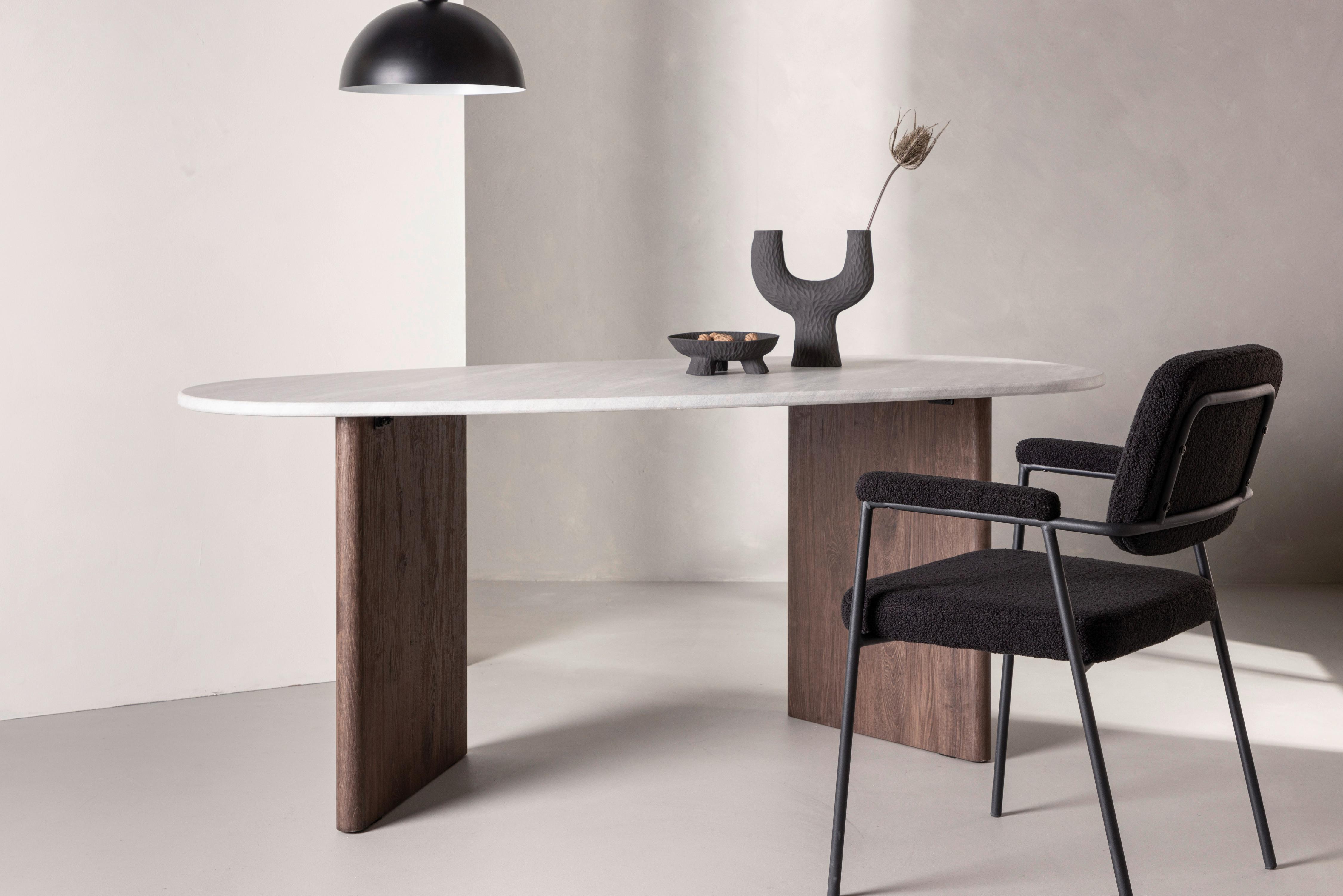 ESSTISCH GRÖNVIK - Hellgrau/Mokka, Design, Holzwerkstoff (180/90/75cm) - Livetastic