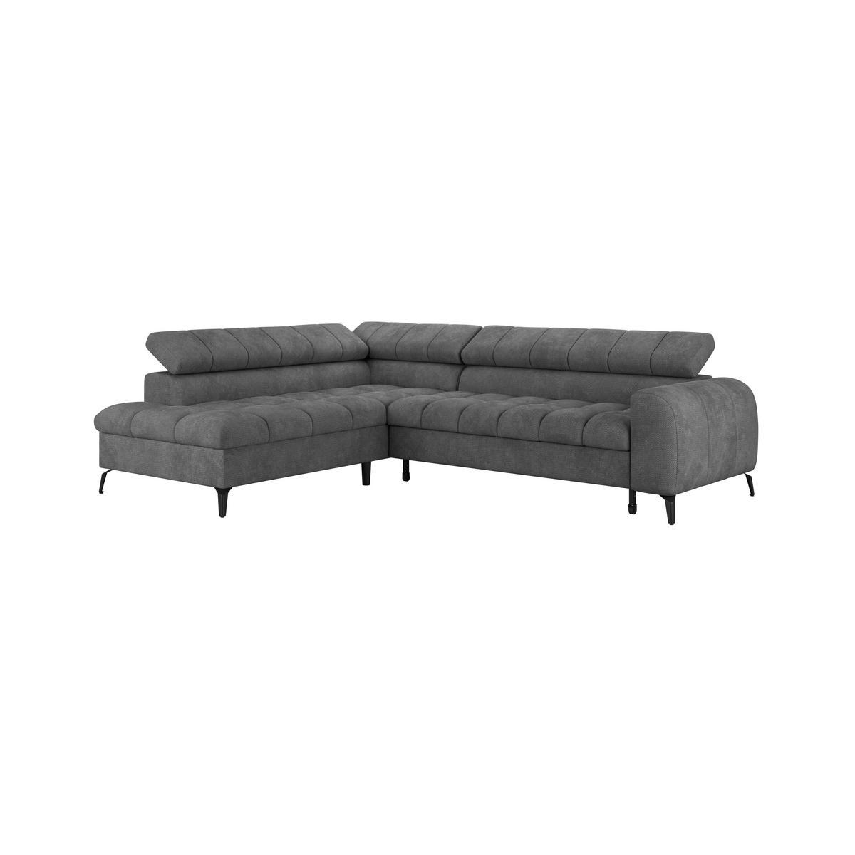 Kutna Garnitura Volf - crna/antracit, Trend, tekstil/metal (203/261cm) - Modern Living